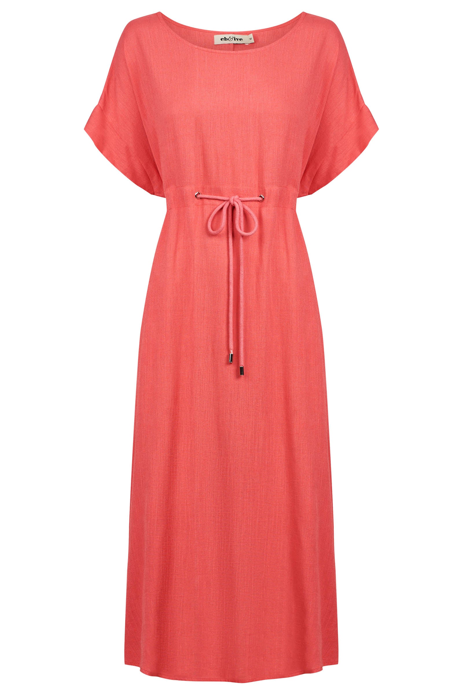 Alesia Rope Tie Dress - Melon