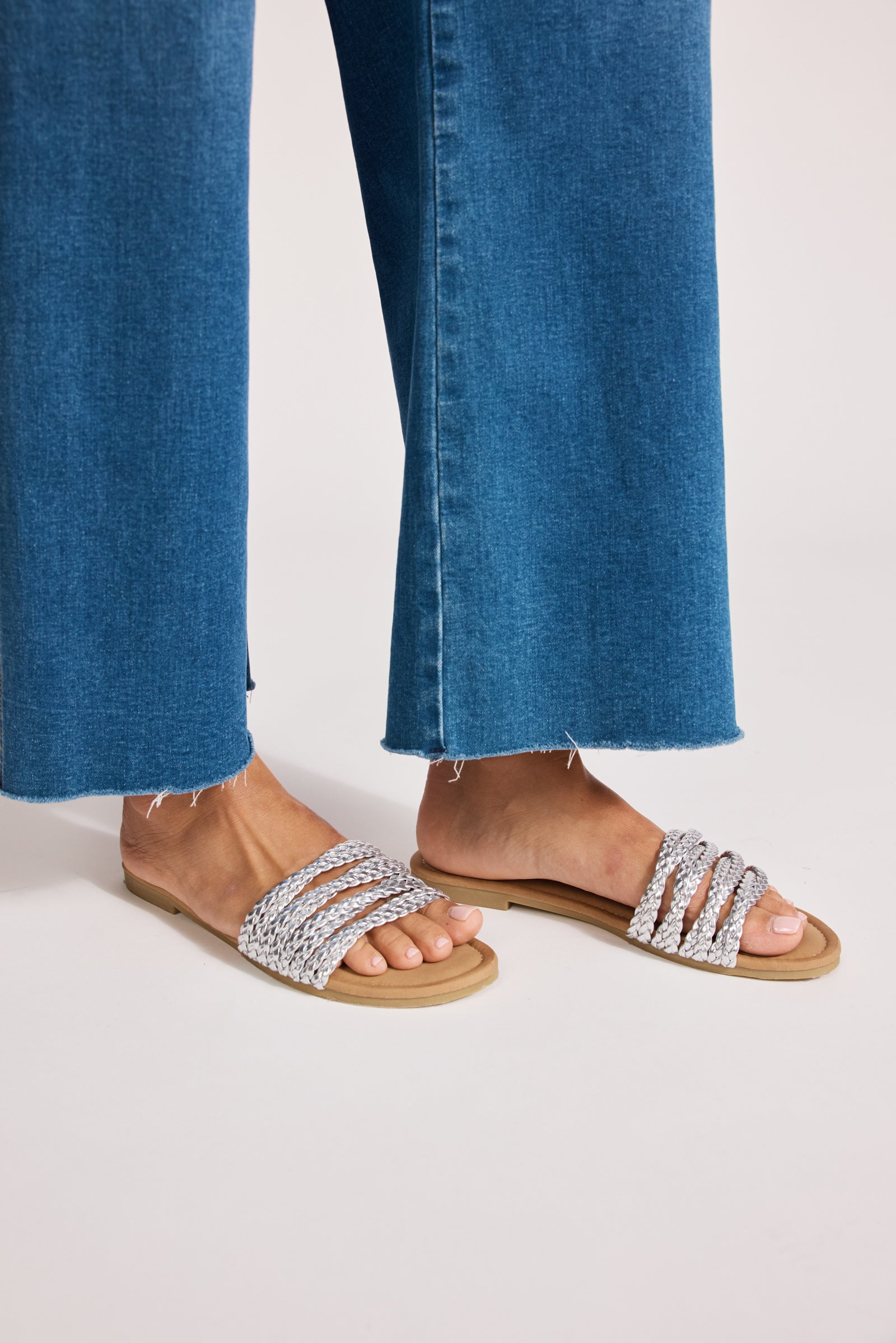 Miramar Plaited Sandal - Silver