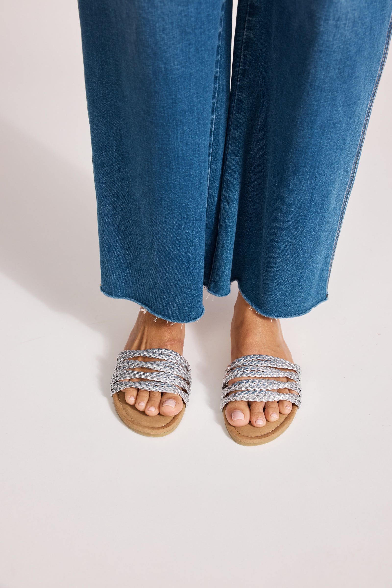 Miramar Plaited Sandal - Silver