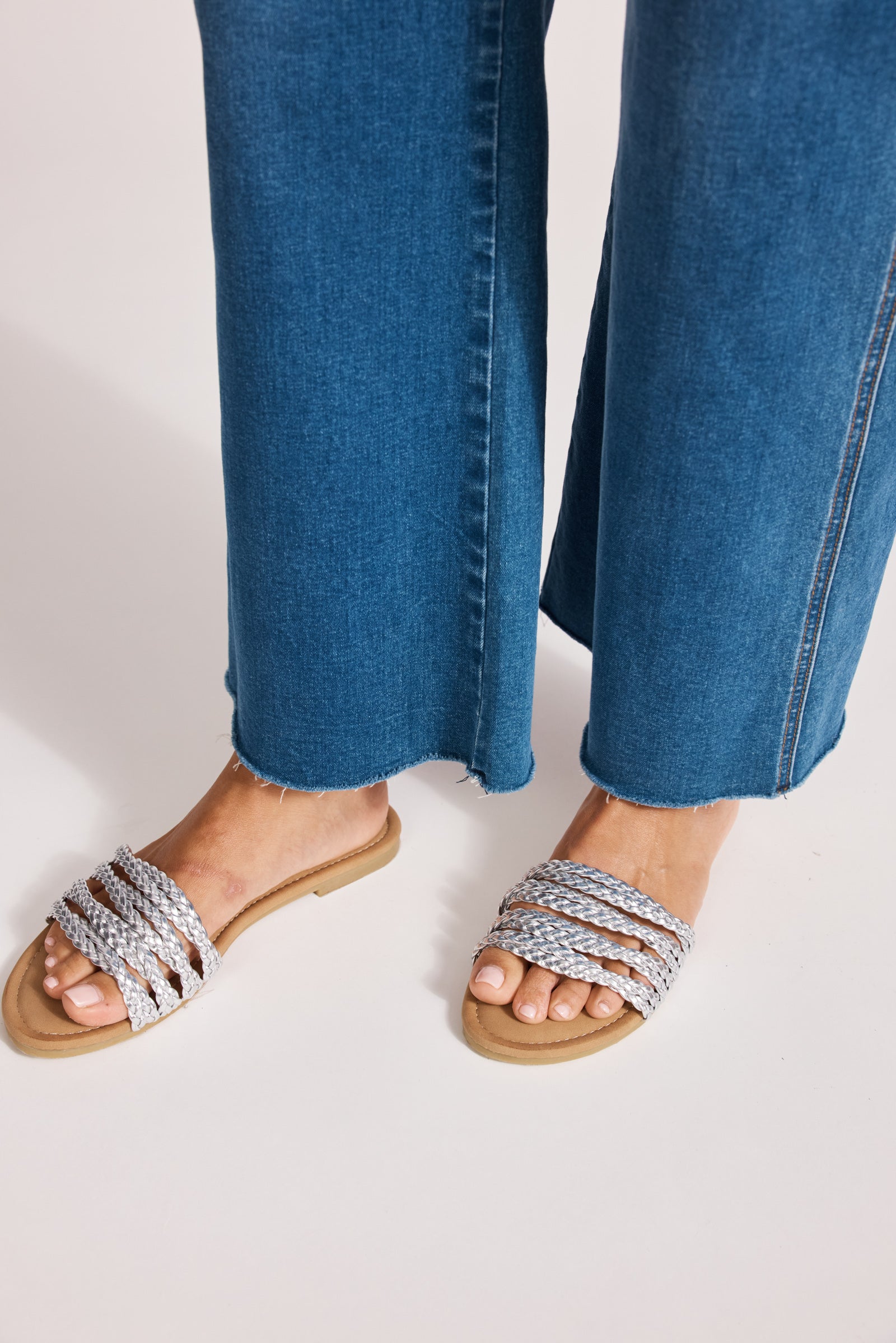 Miramar Plaited Sandal - Silver