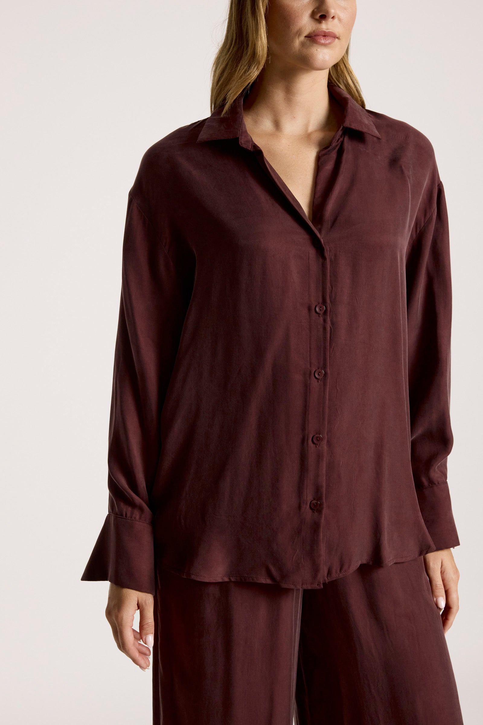 Calista Shirt - Mahogany