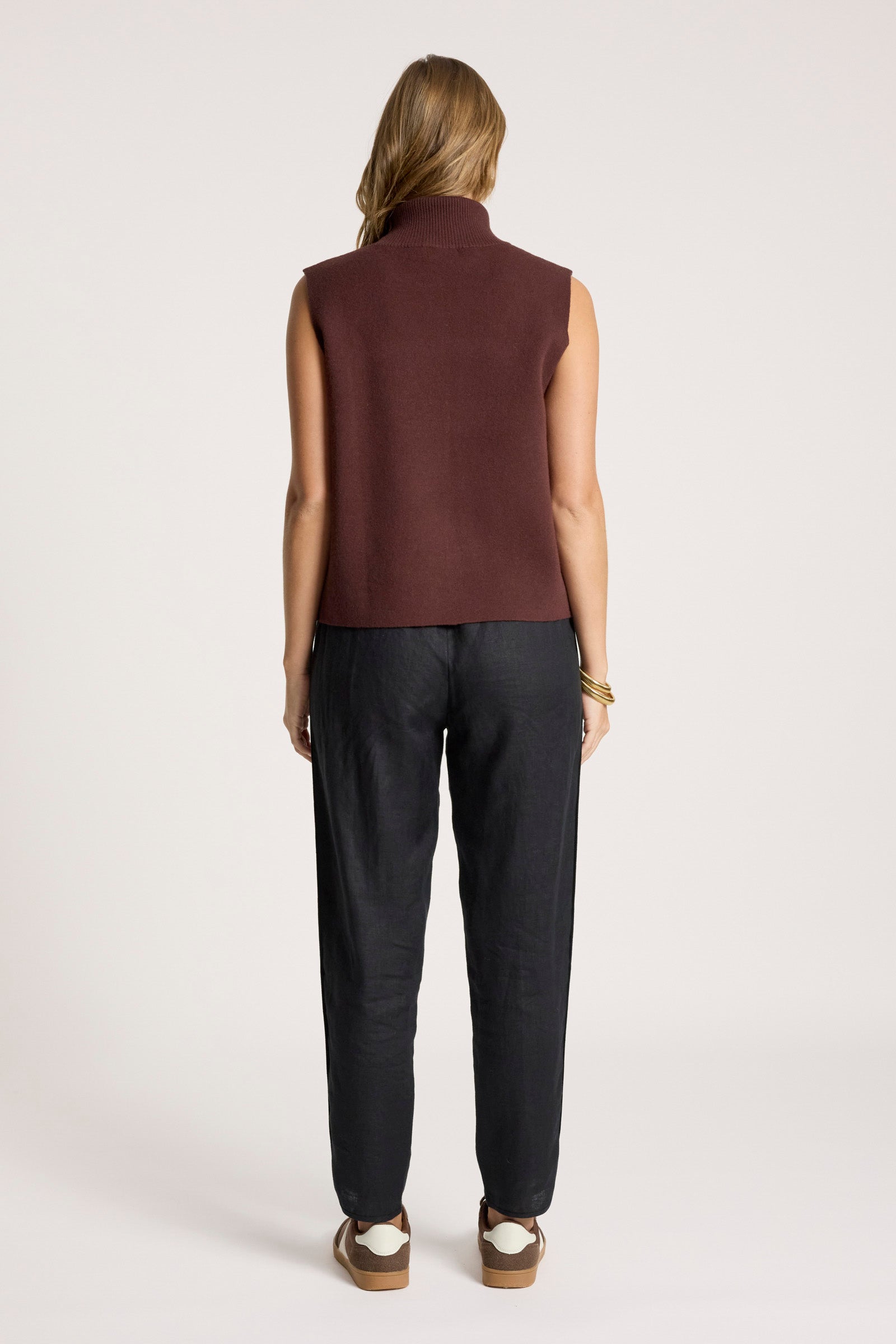 Zala Knit Vest - Mahogany