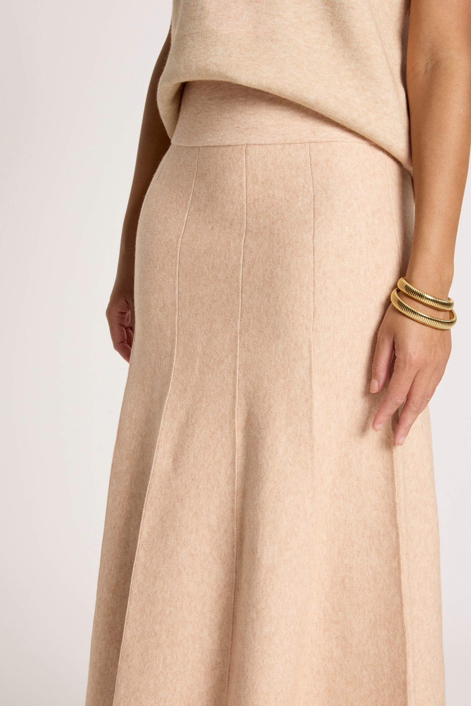 Zala Knit Skirt - Bisque