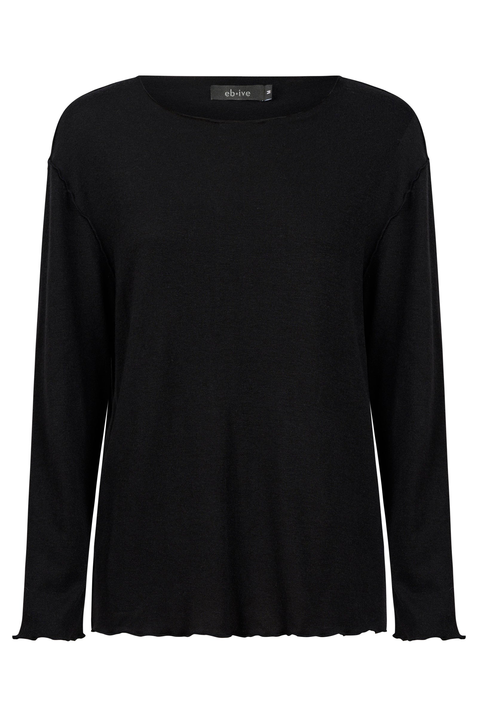 Aria Long Sleeve Top - Black