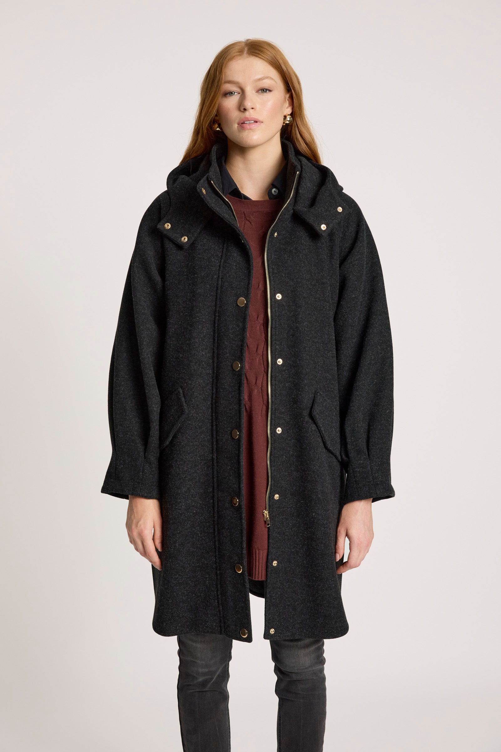 Sable Hood Jacket - Char