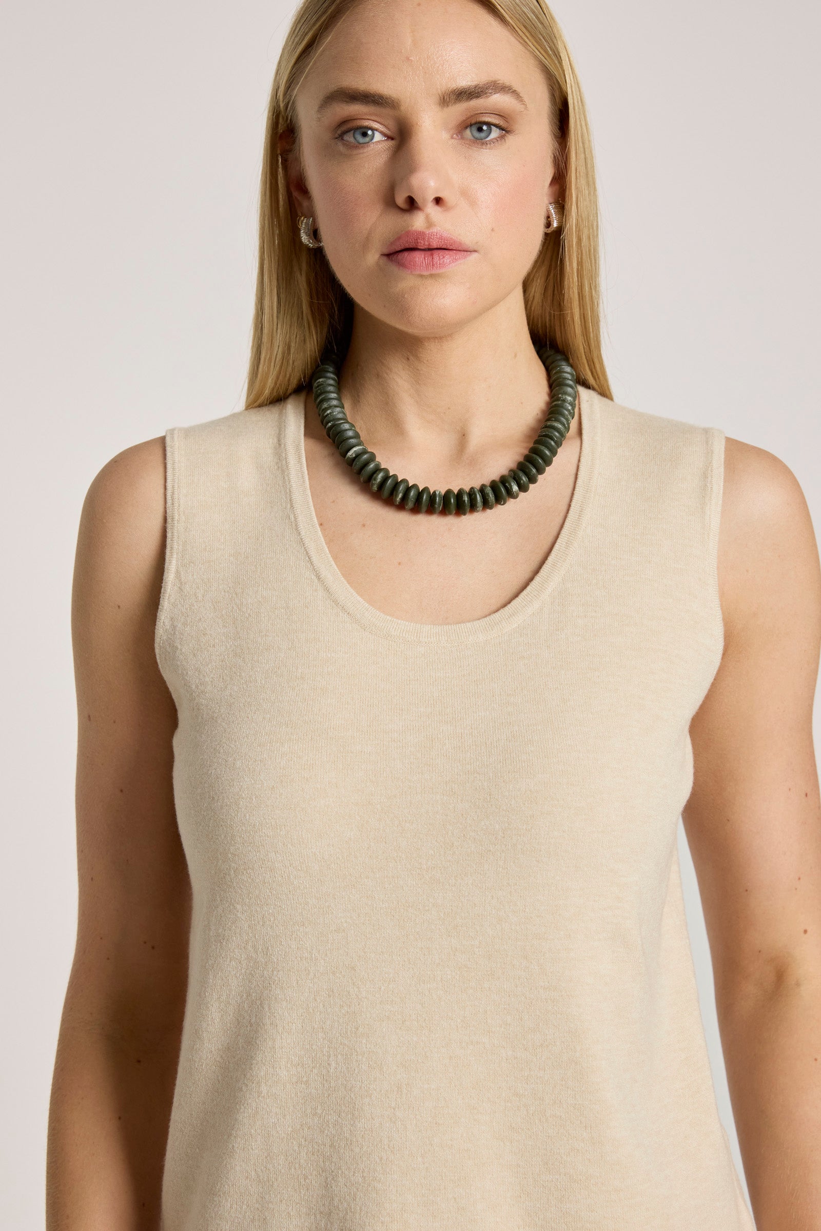 Samira Knit Tank - Bisque