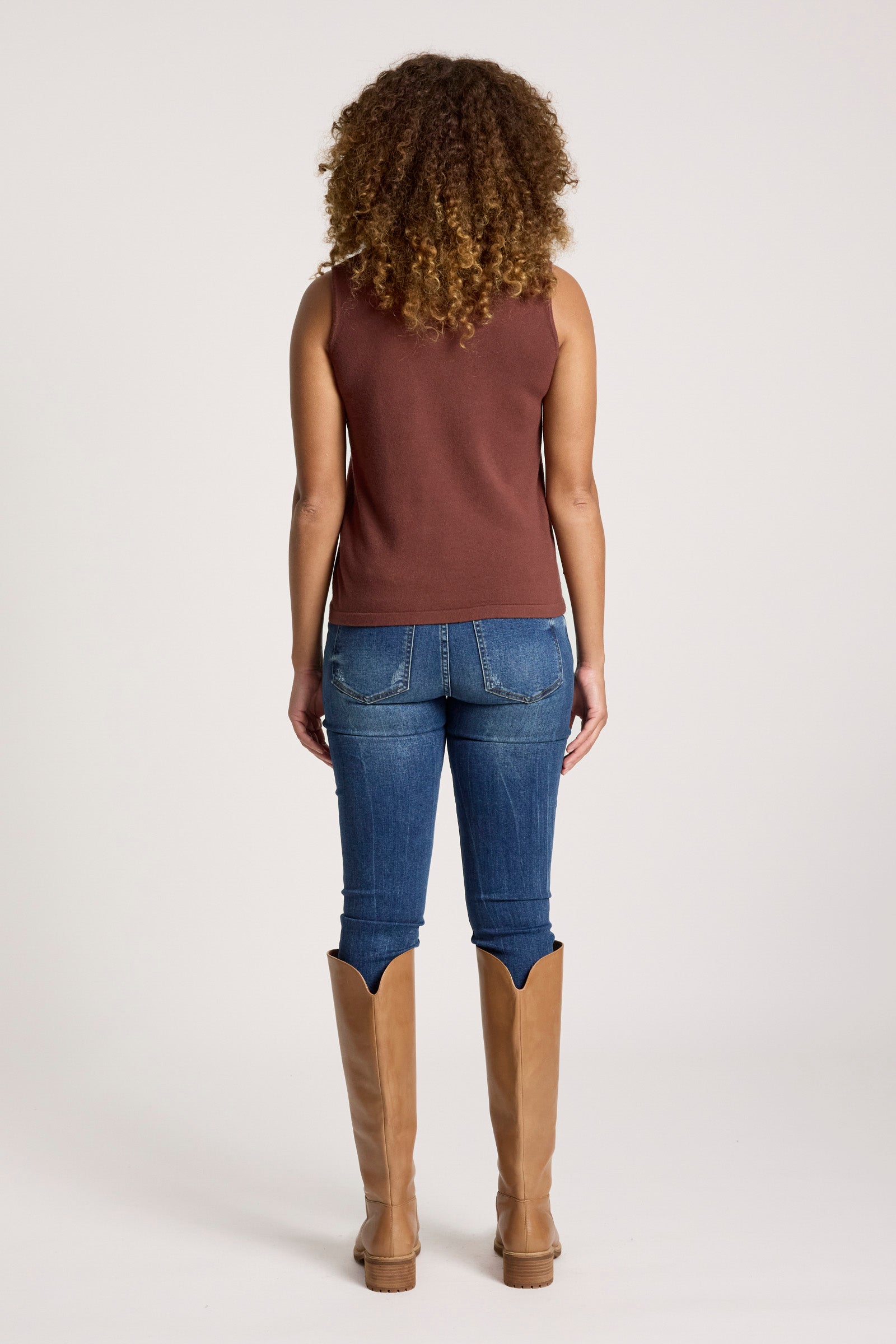 Samira Knit Tank - Mahogany