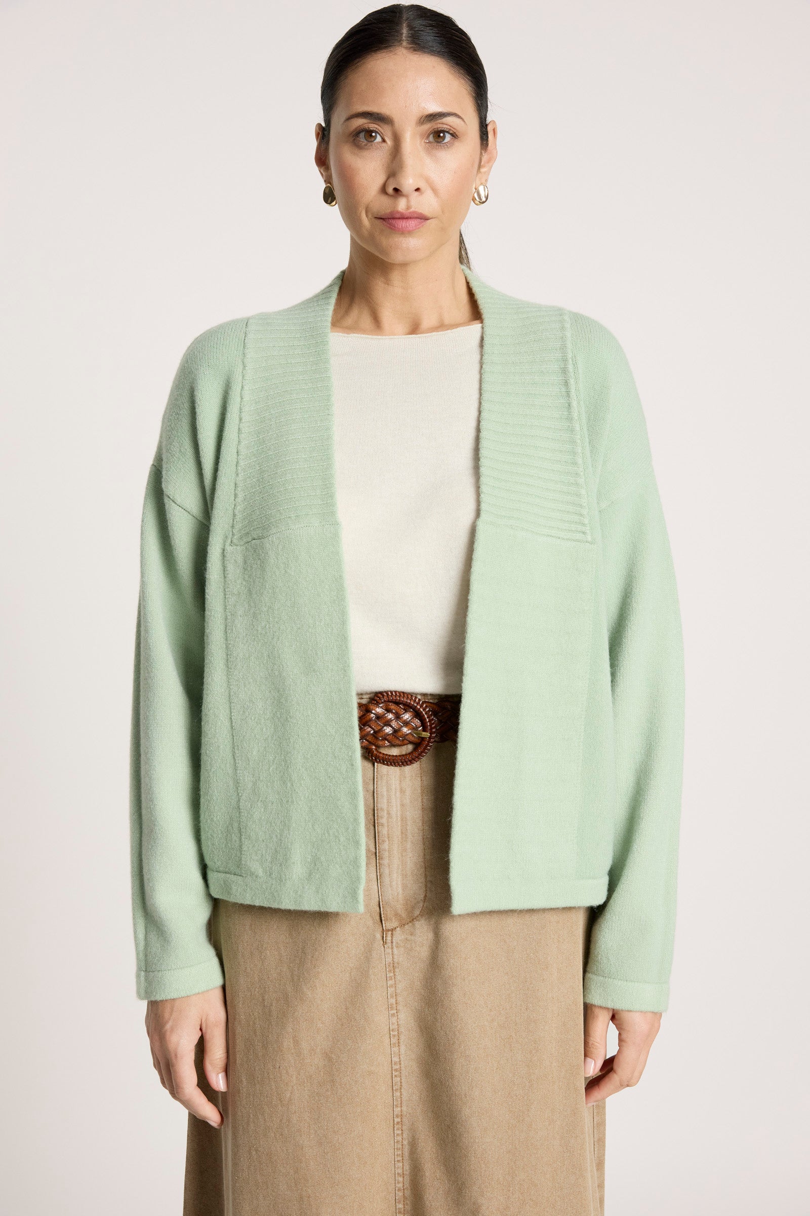 Samira Crop Cardigan - Sage