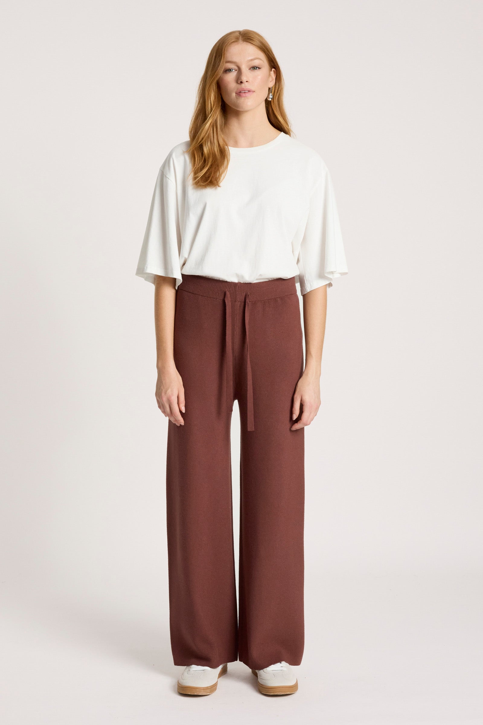 Samira Knit Pant - Mahogany