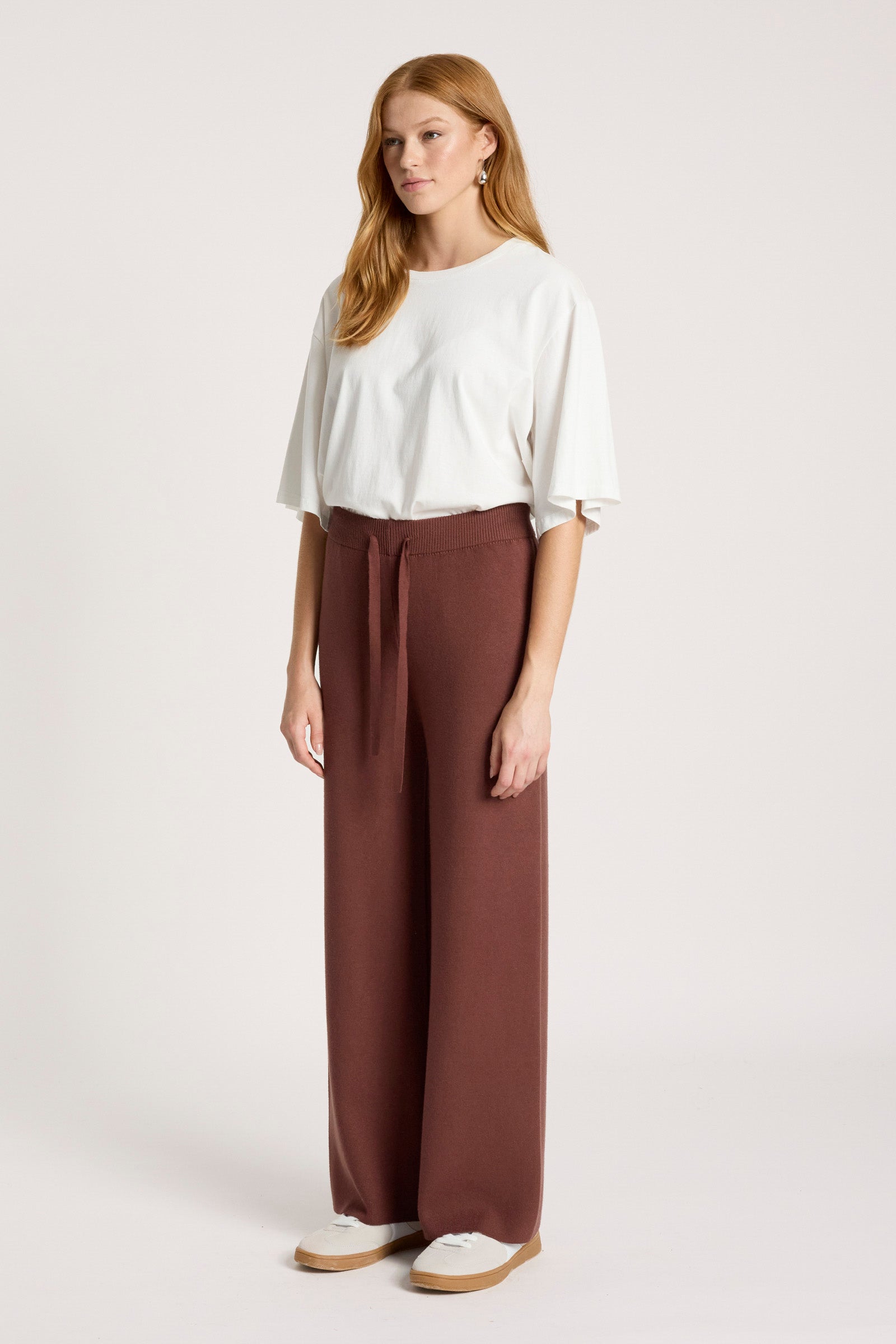 Samira Knit Pant - Mahogany