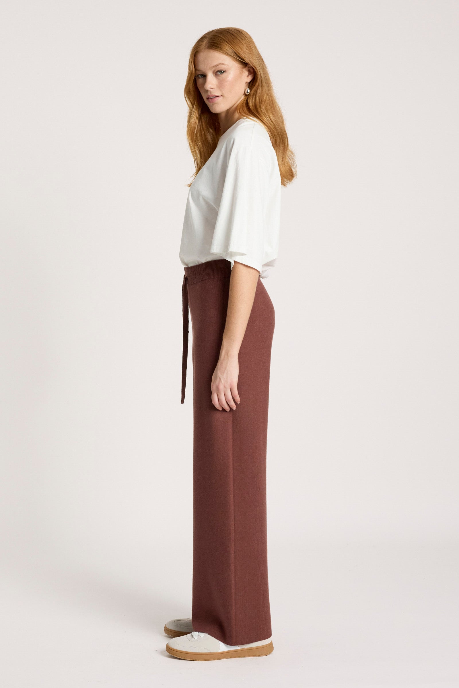 Samira Knit Pant - Mahogany