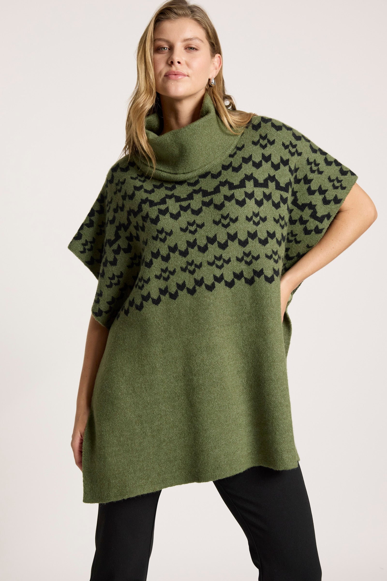 Maasai Poncho - Pampas/Black