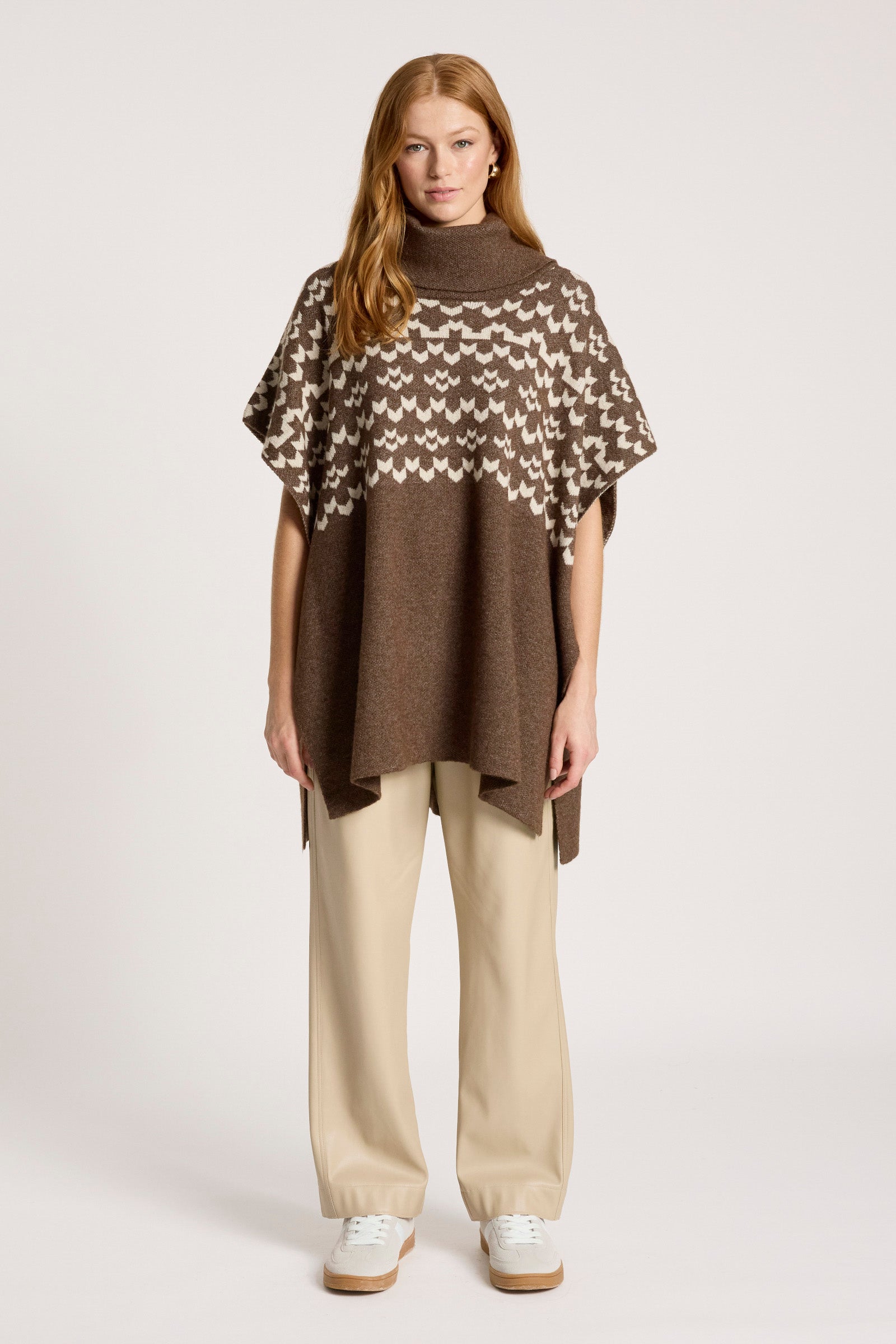 Maasai Poncho - Cocoa/Dune