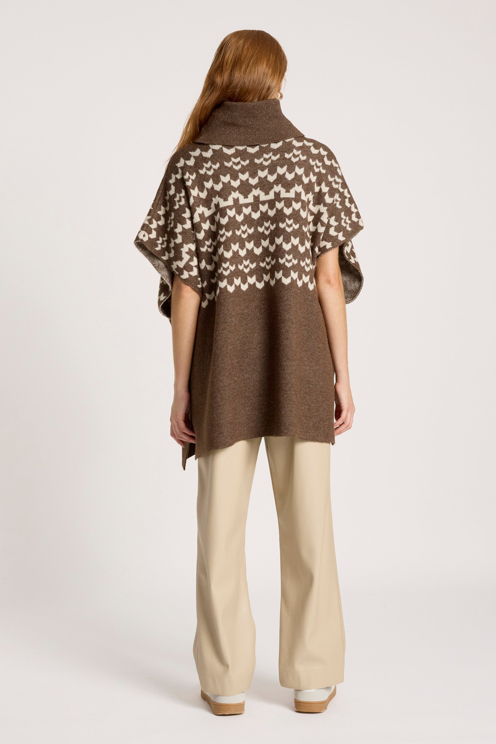 Maasai Poncho - Cocoa/Dune