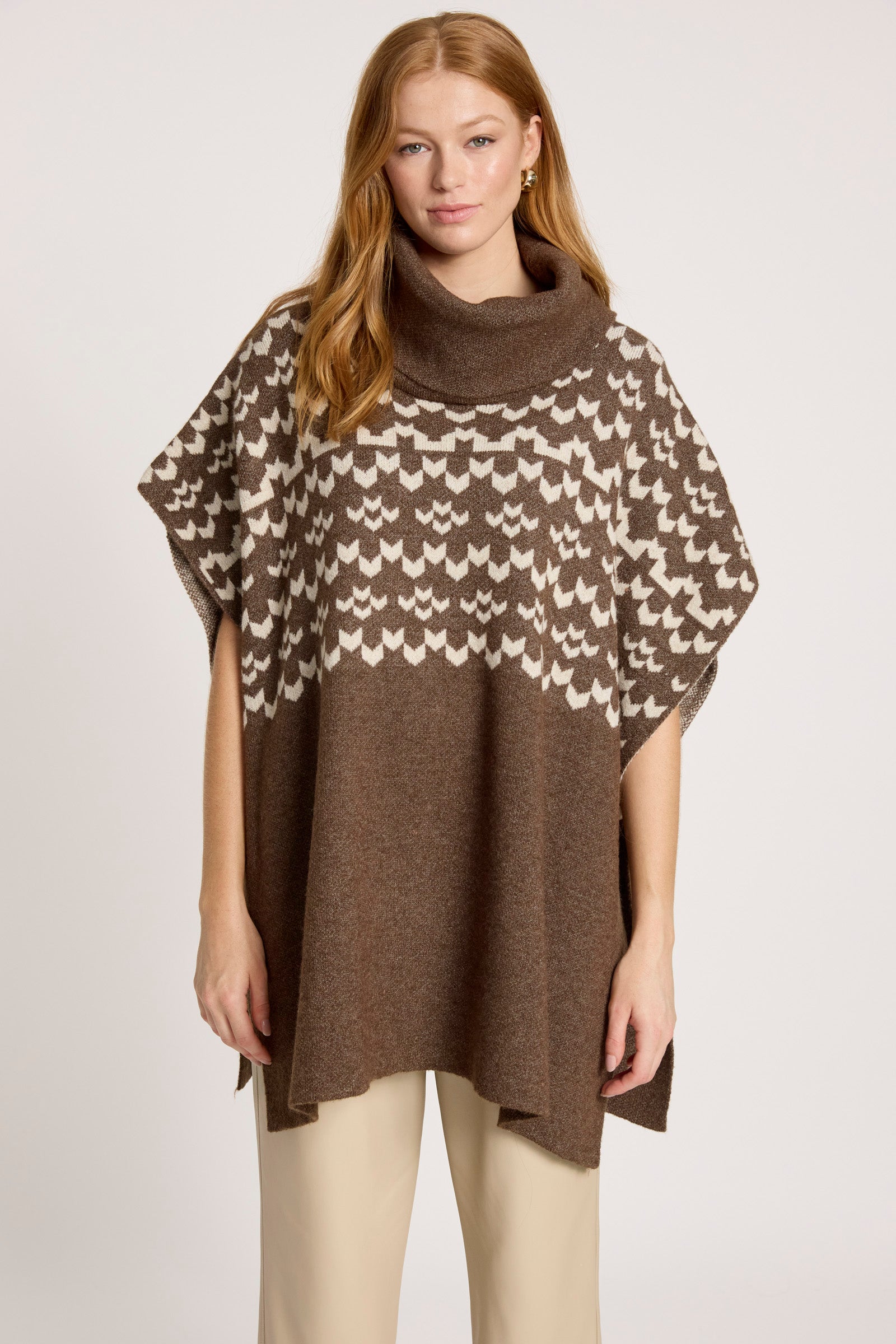 Maasai Poncho - Cocoa/Dune