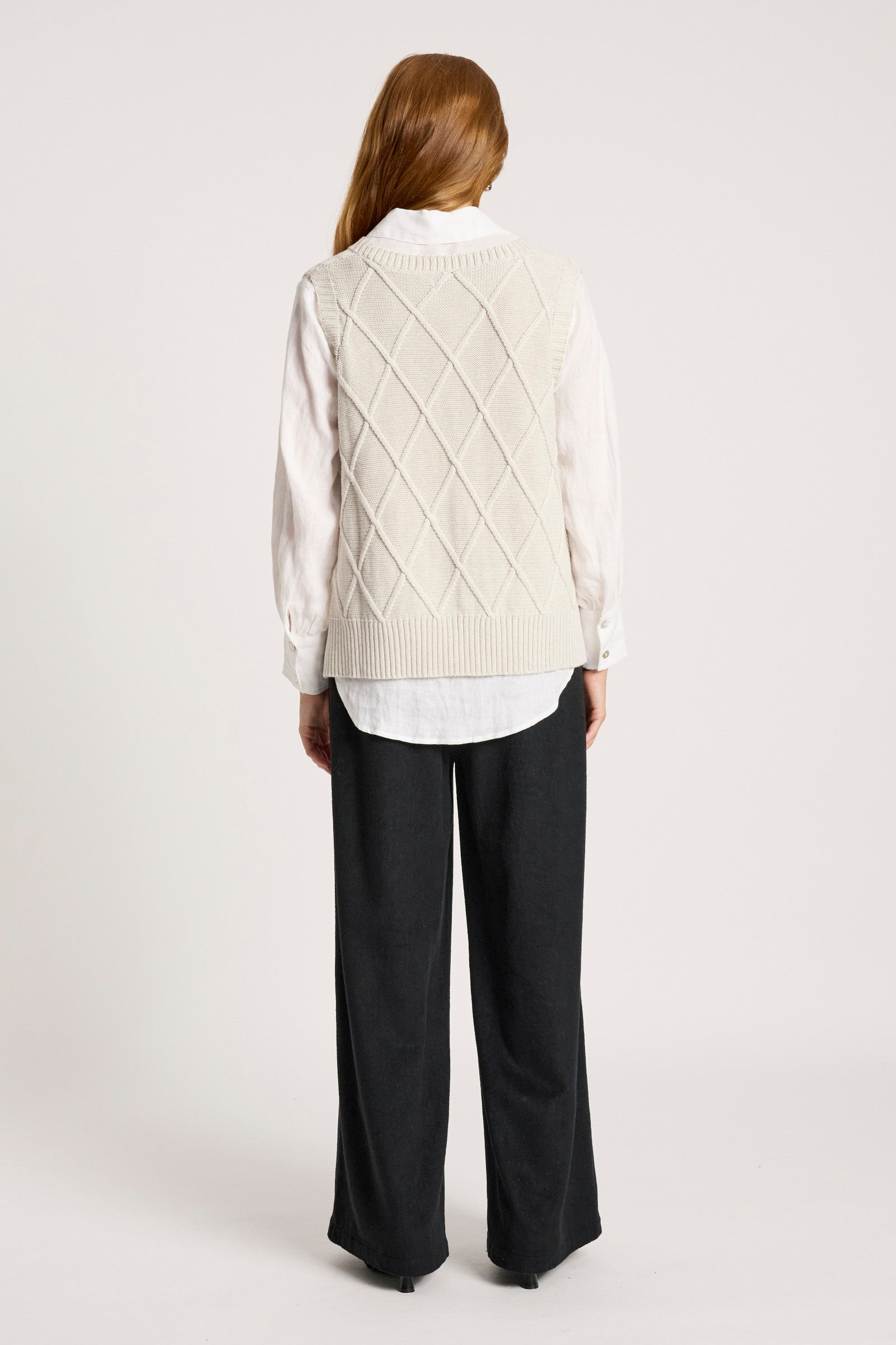 Liora Knit Vest - Bisque