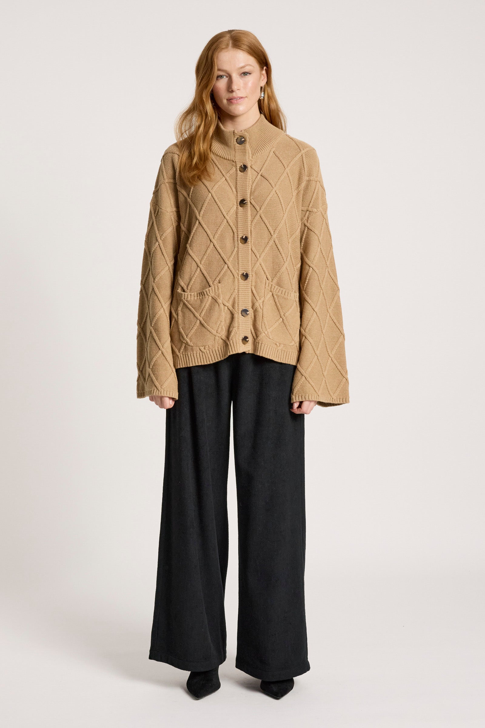 Liora Crop Cardigan - Mocha