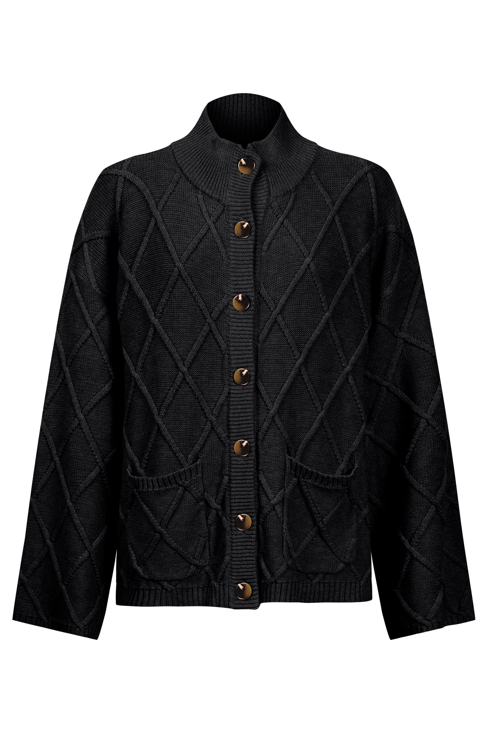 Liora Crop Cardigan - Char