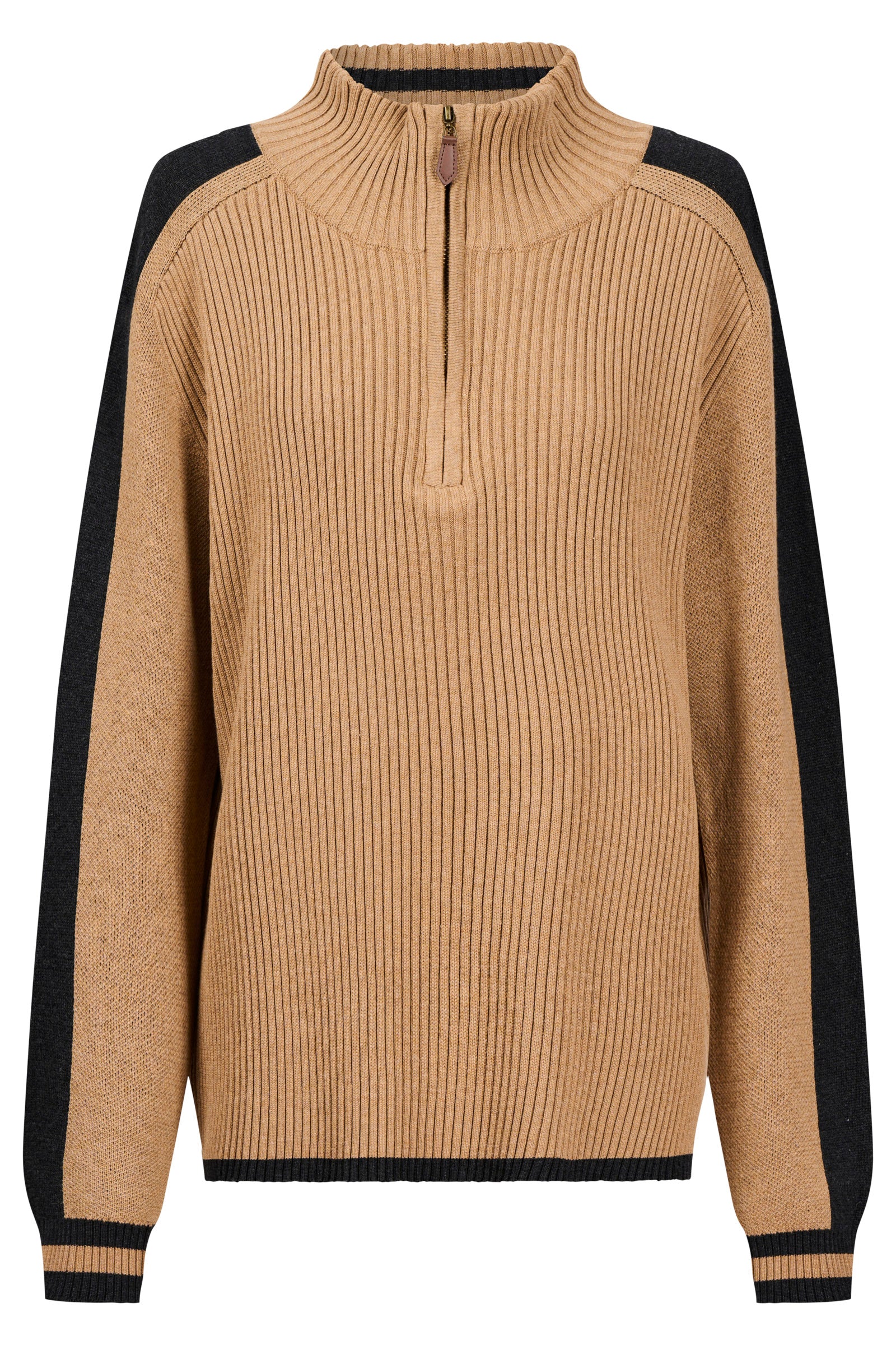 Liora Zip Jumper - Mocha/Char