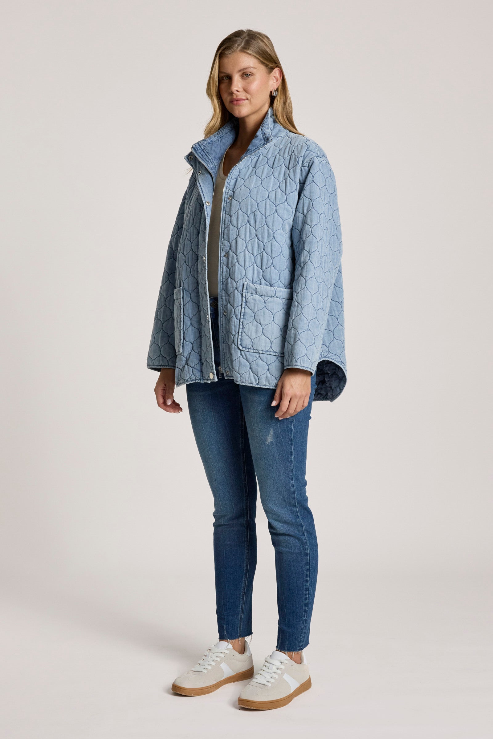 Sansi Quilted Jacket - Denim