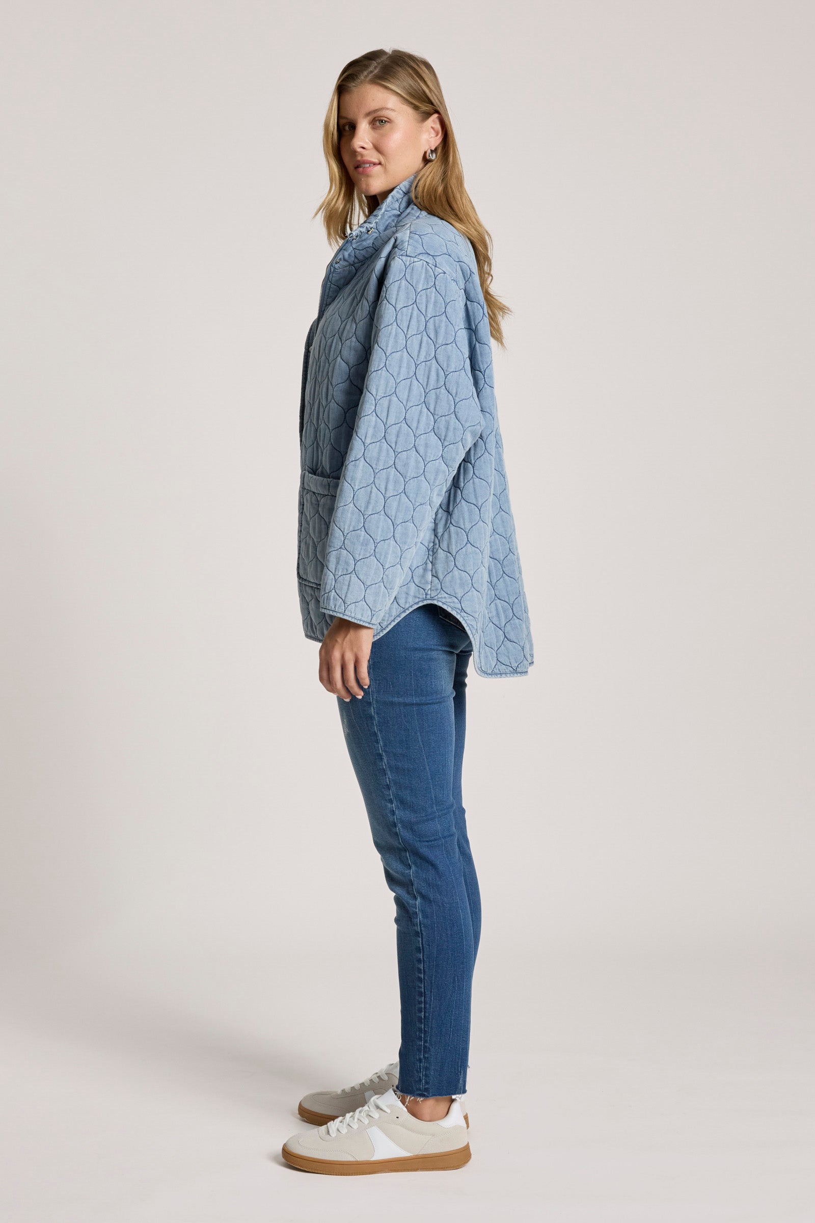 Sansi Quilted Jacket - Denim