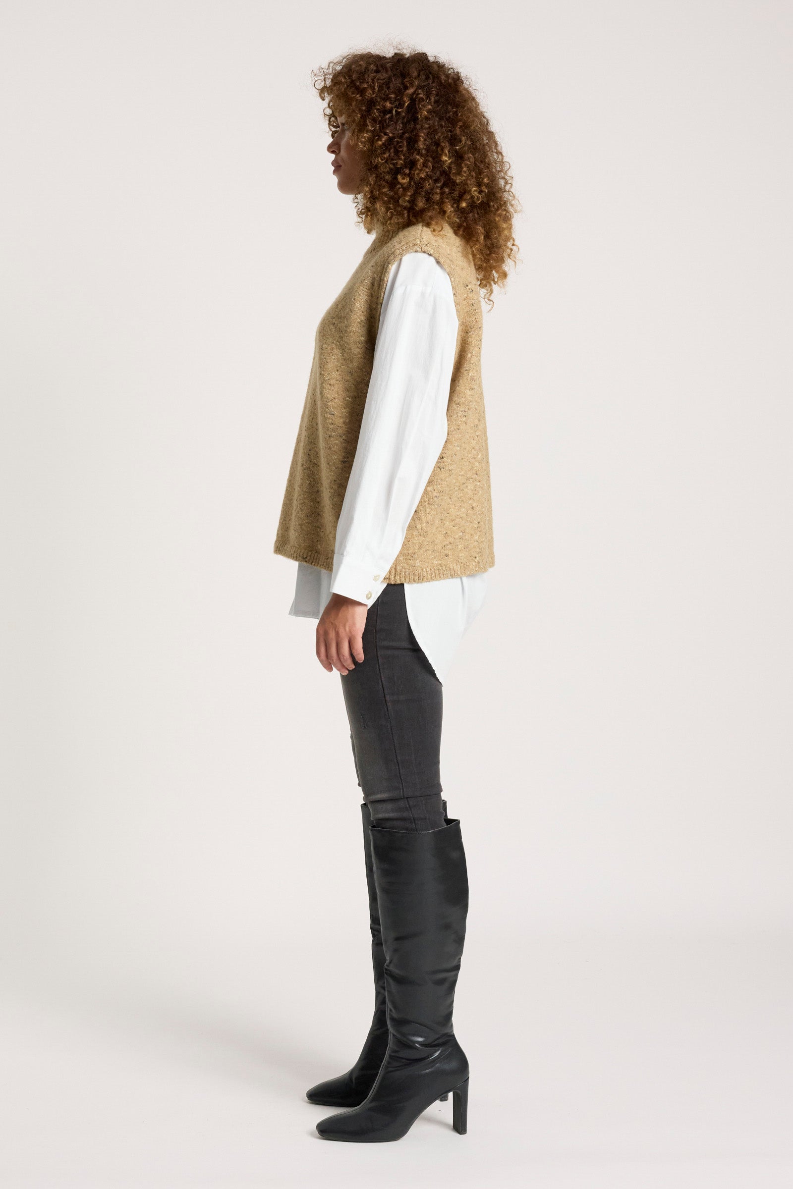 Zarda Knit Vest - Mocha
