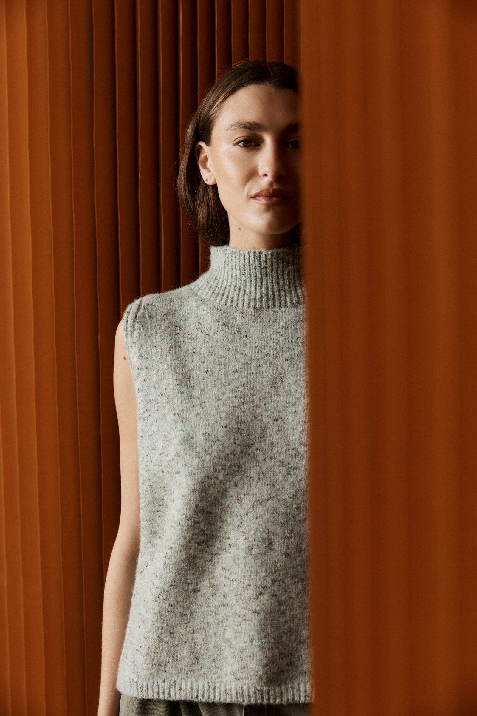 Zarda Knit Vest - Sage