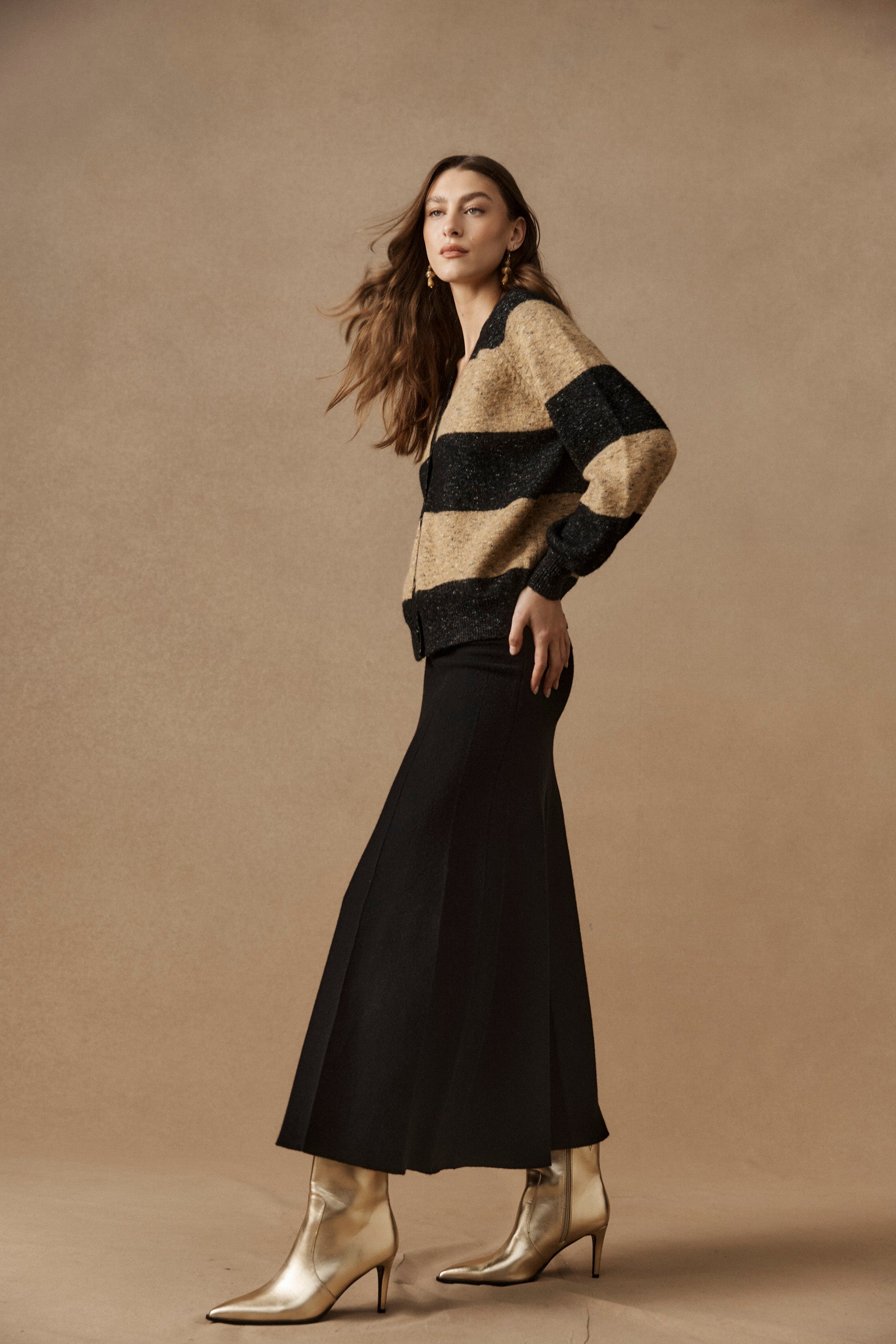 Zarda Cardigan - Mocha/Black