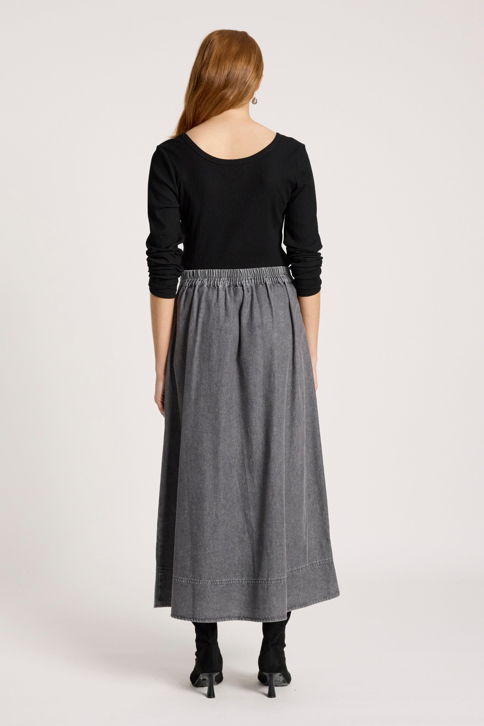Bodhi Denim Skirt - Black