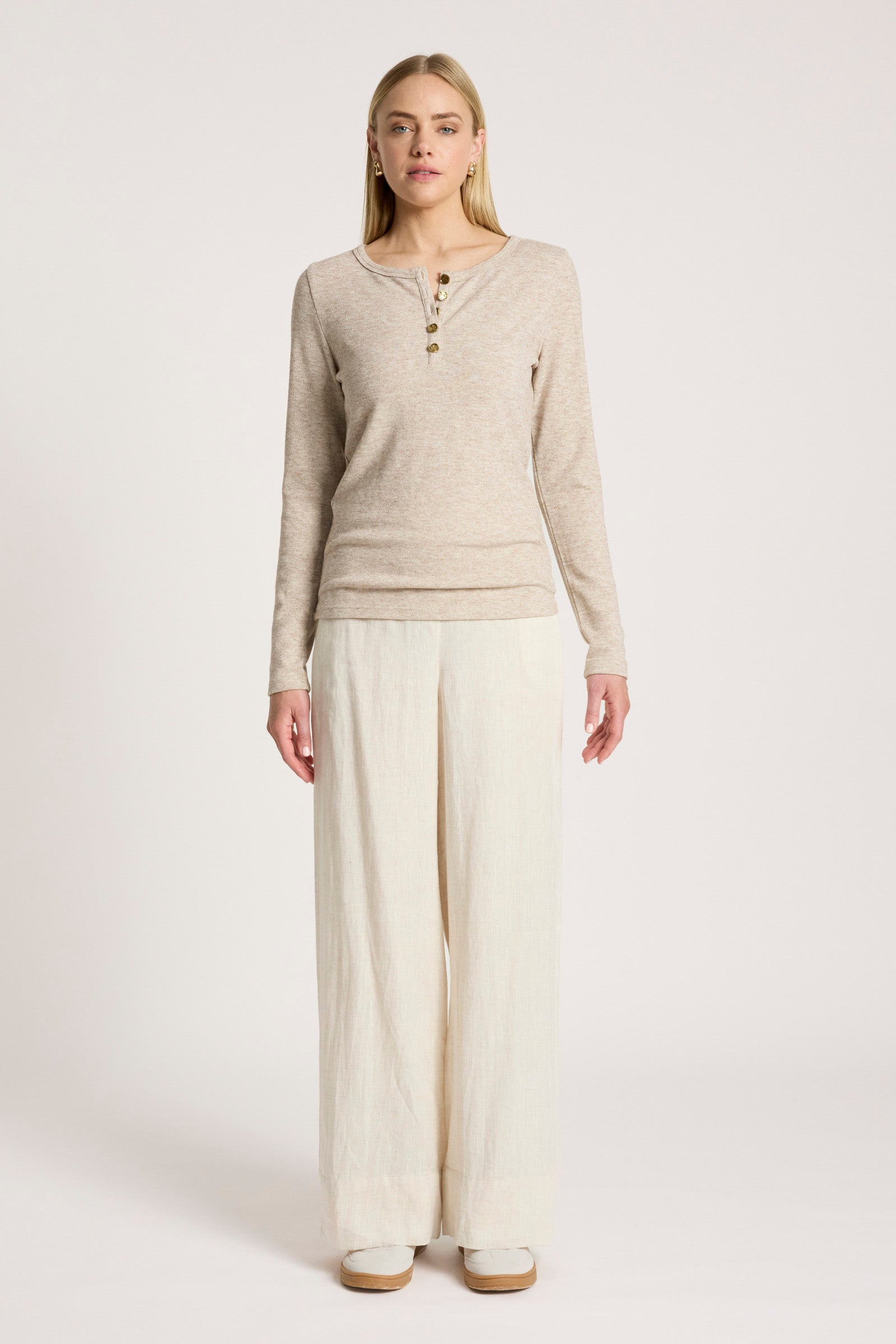 Rumi Long Sleeve Top - Bisque