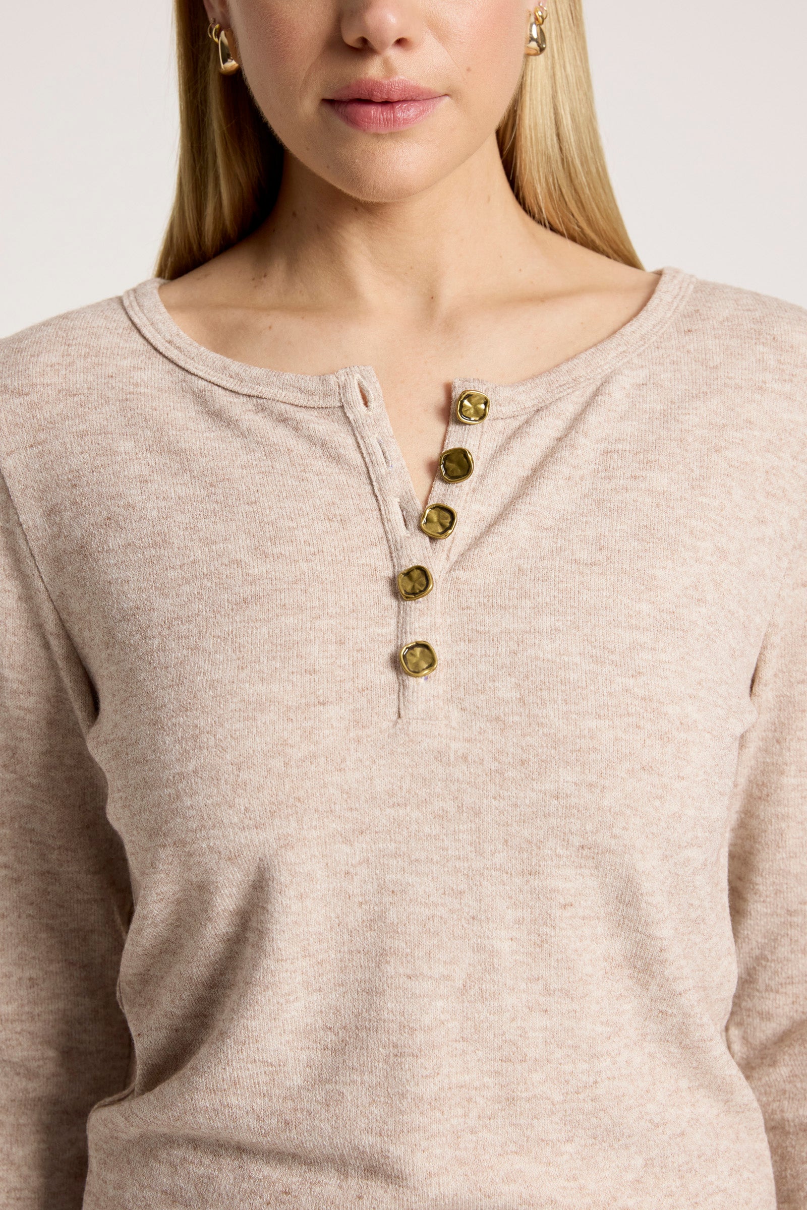 Rumi Long Sleeve Top - Bisque