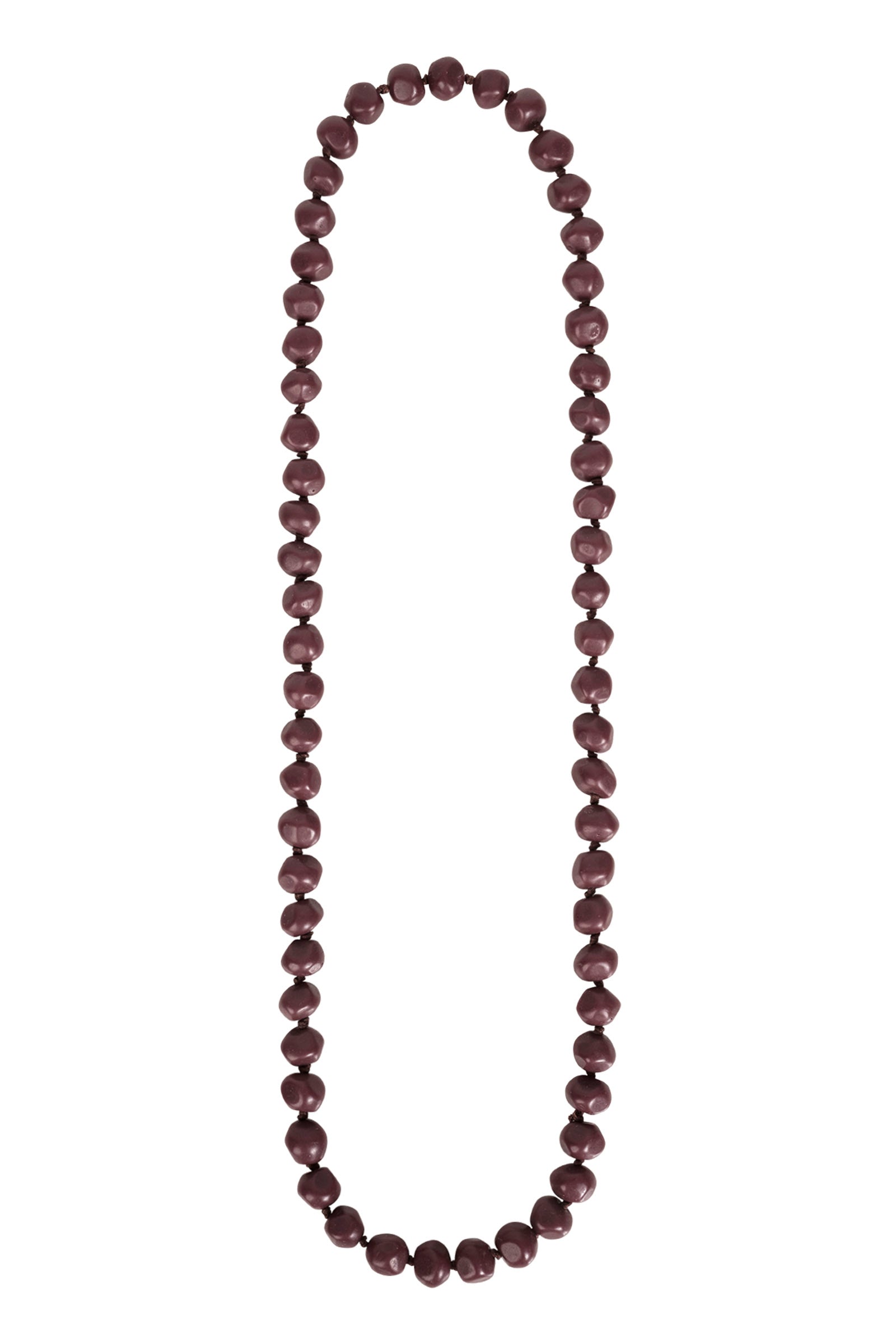 Maasai Long Necklace - Mahogany