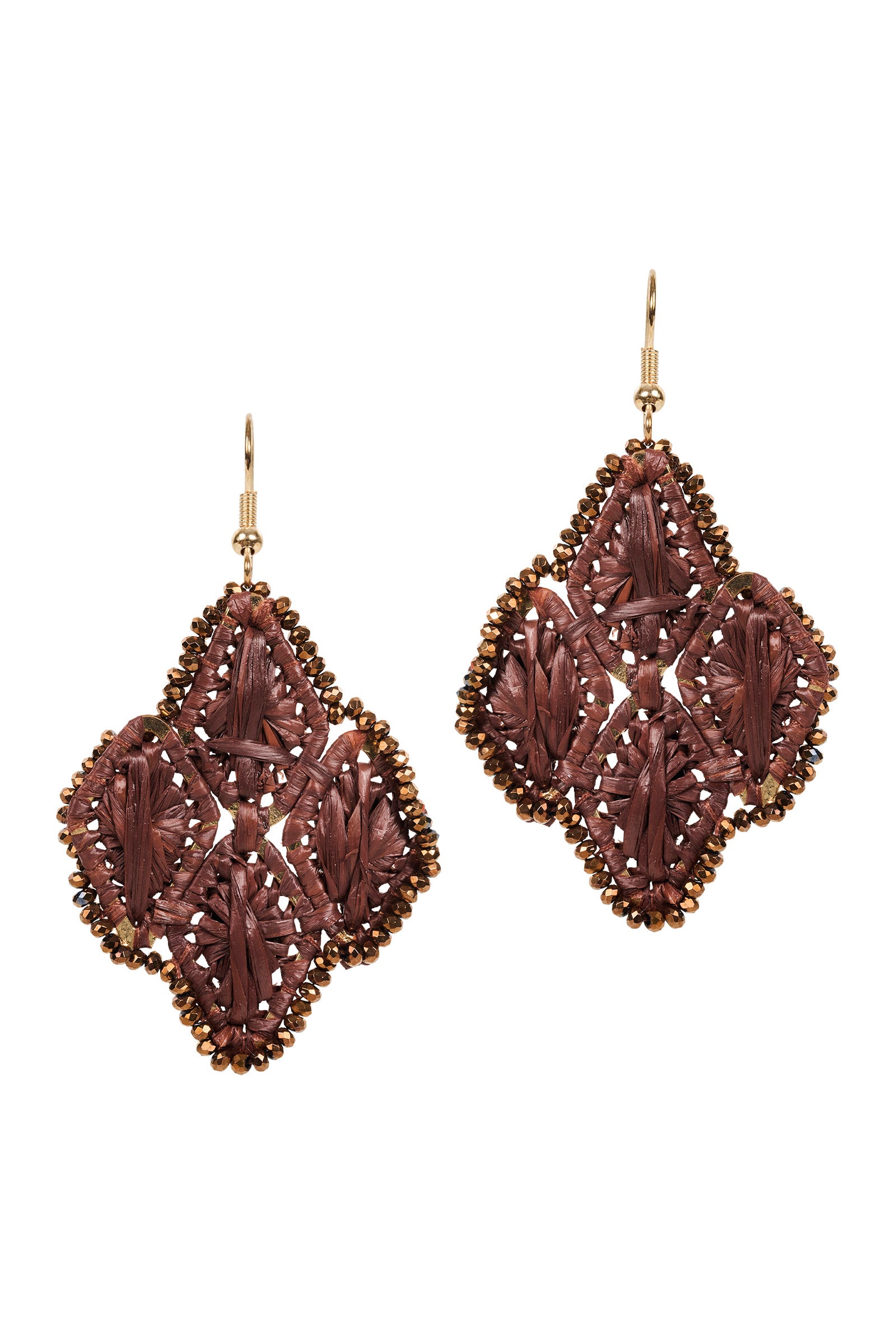 Berber Woven Earring - Mahogany