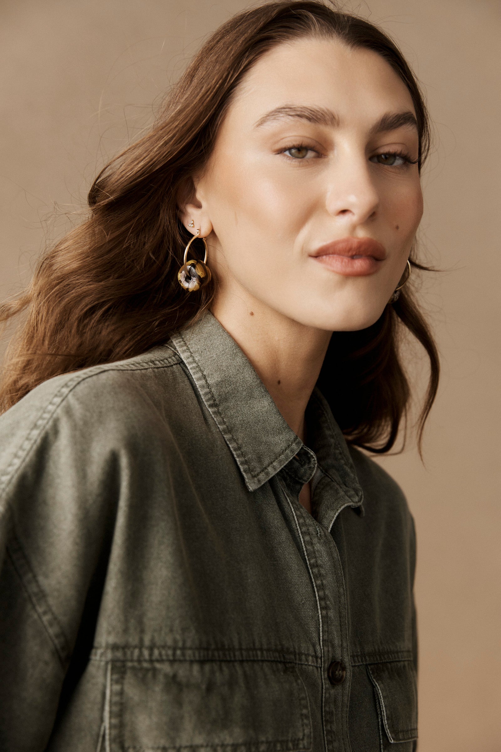 Oman Earring - Bead Hoop