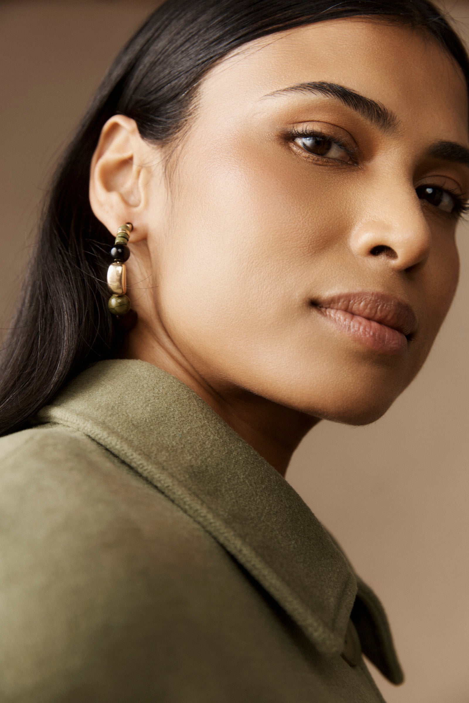 Oman Beaded Earring - Pampas