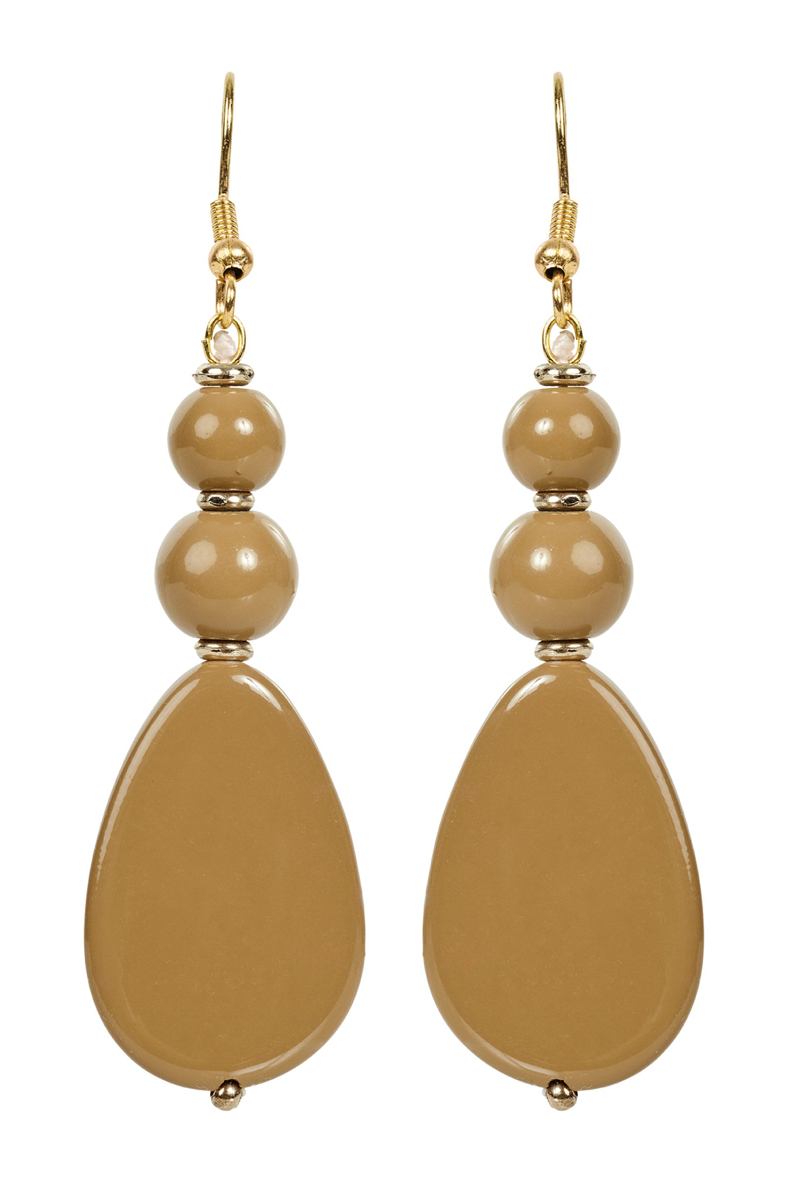 Oman Beaded Earring - Camel