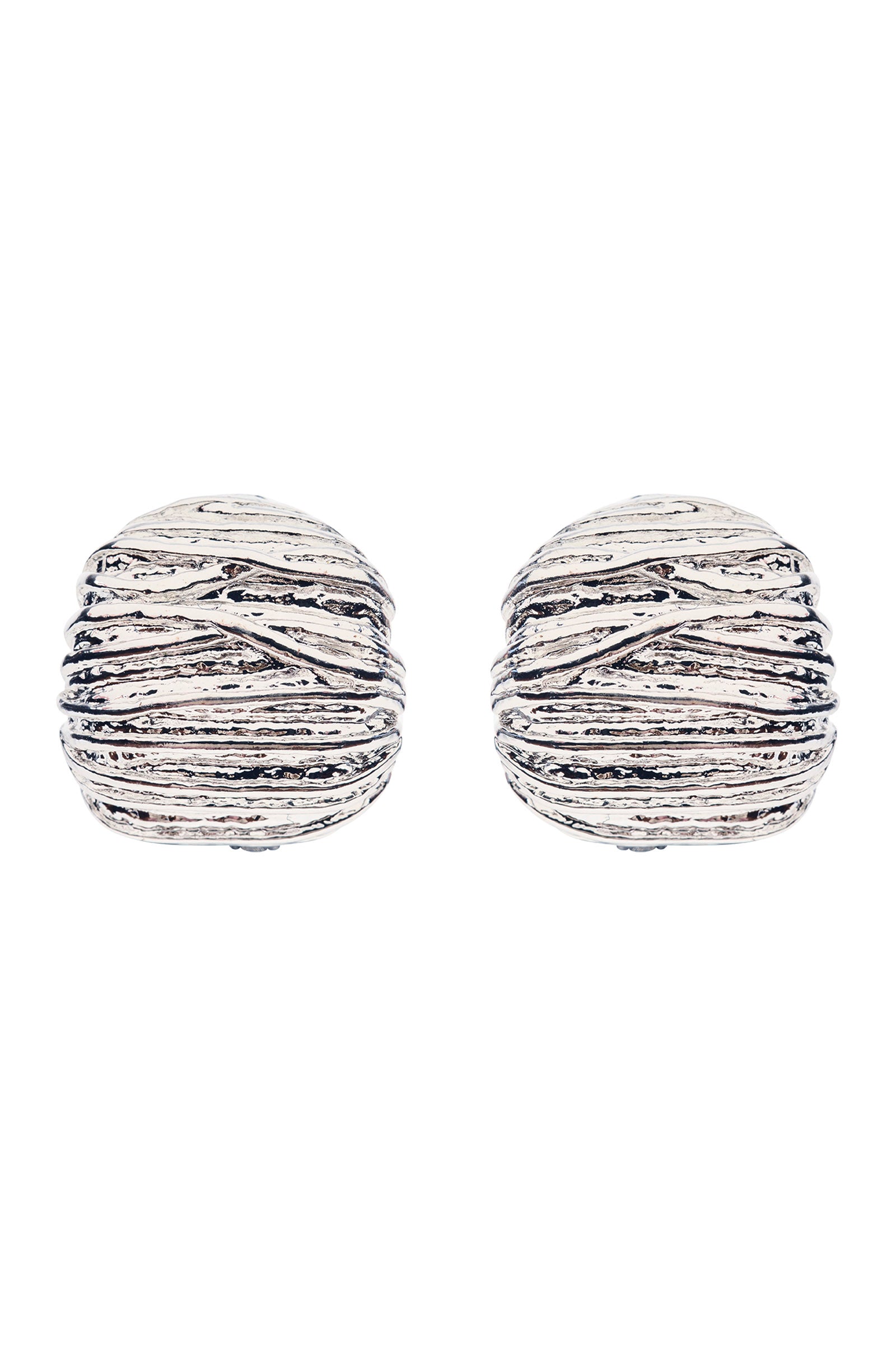 Roma Dome Earring - Silver Dome