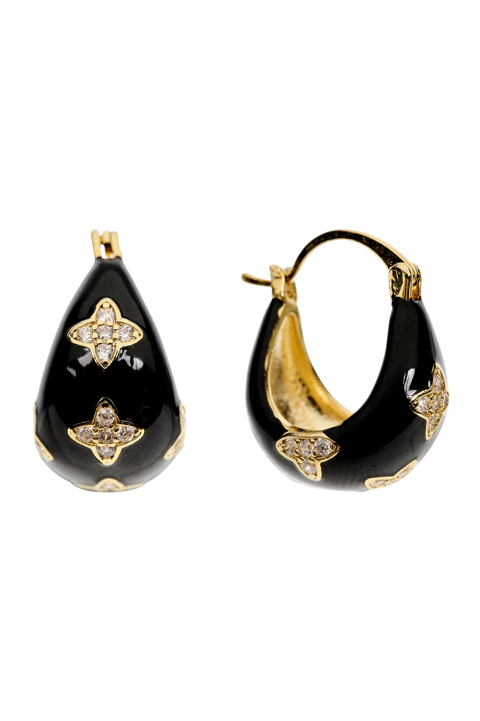 Amira Gem Earring - Black