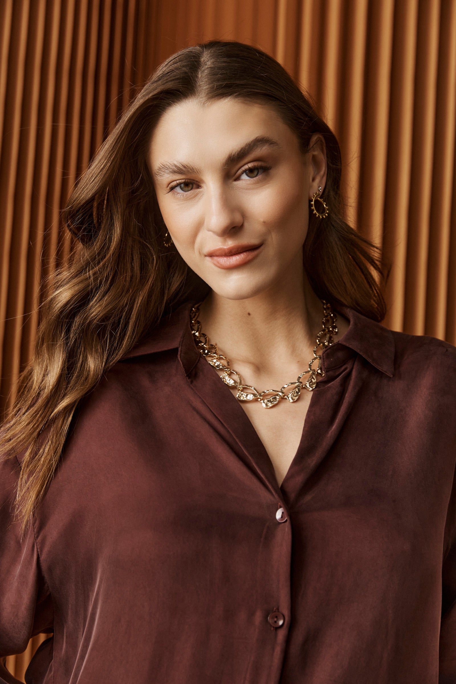 San Earring - Gold Hoop