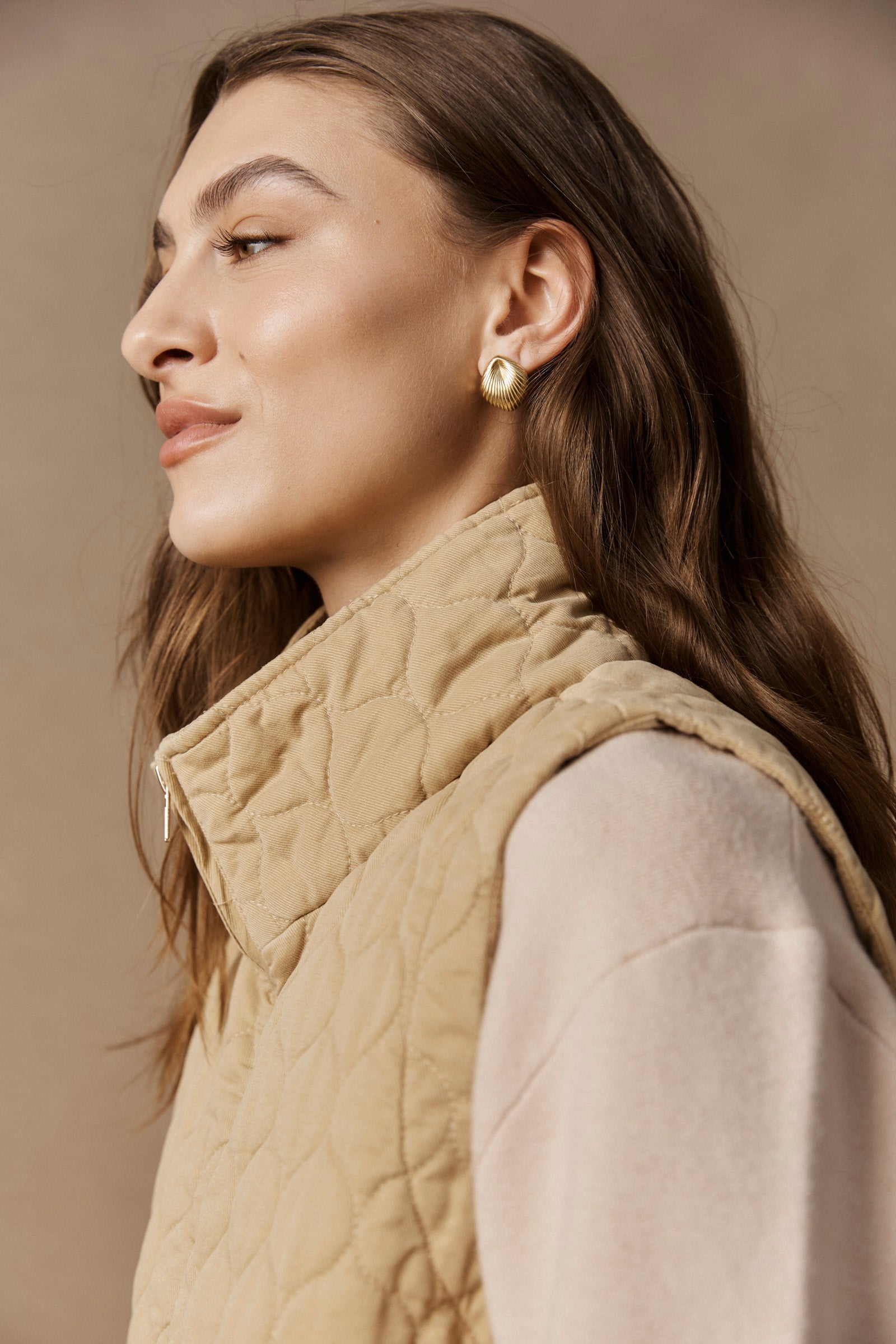 San Drop Earring - Gold Lead