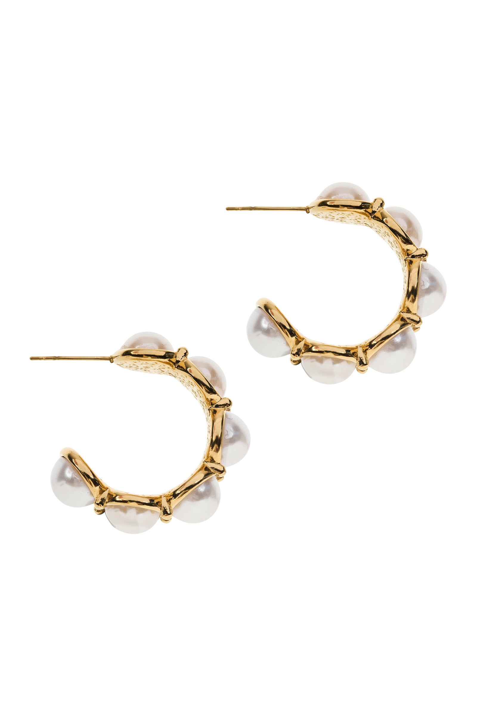 San Drop Earring - Pearl Hoop