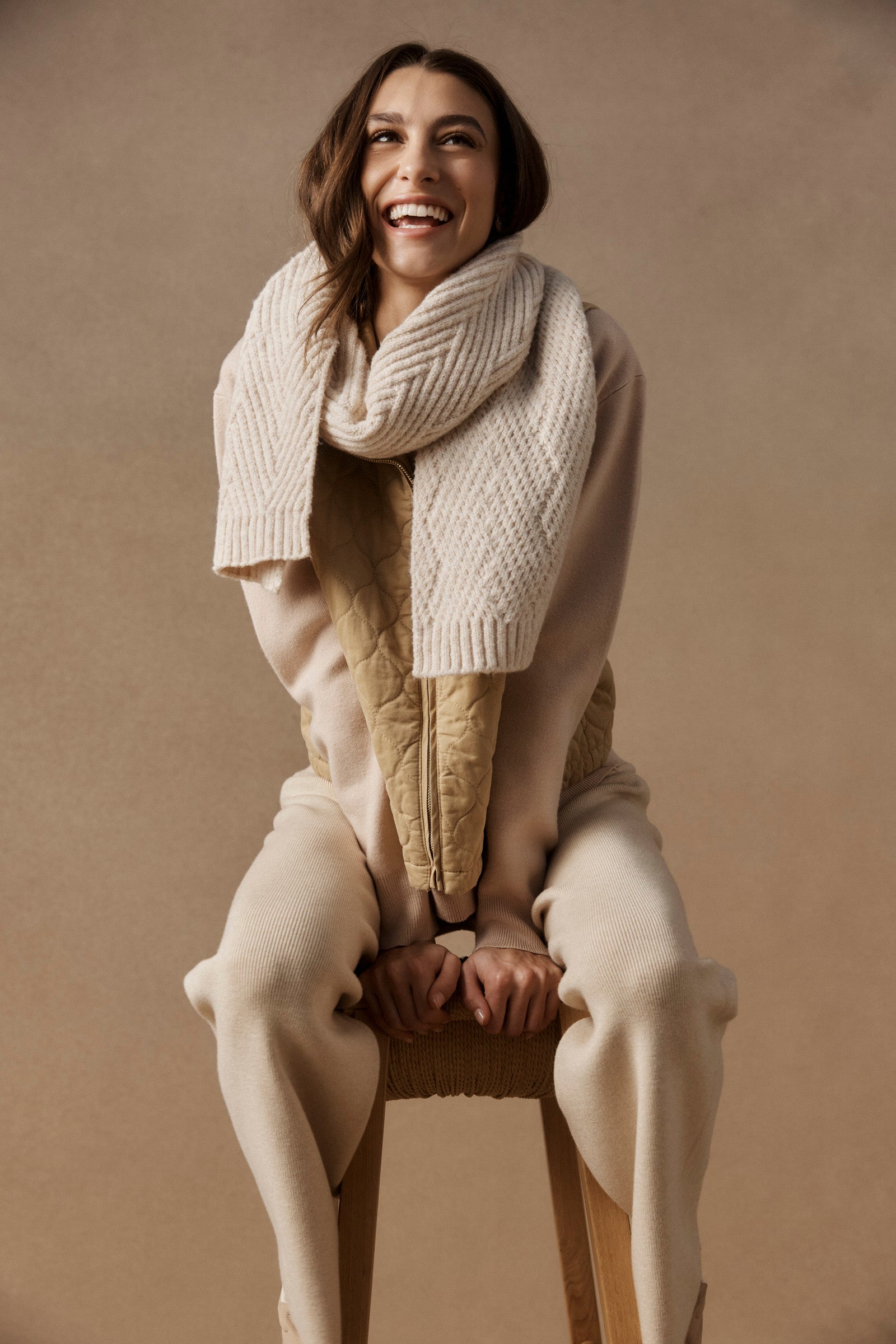 Sable Knit Scarf - Bisque