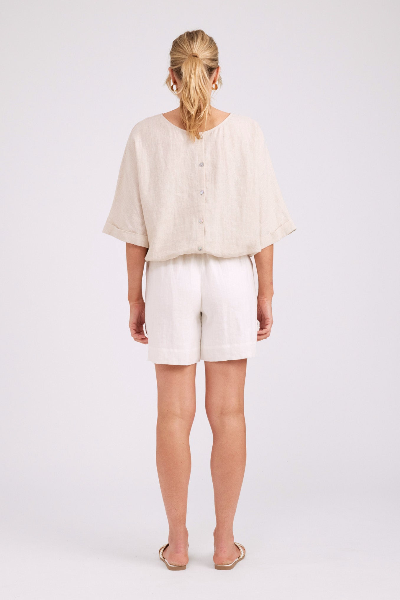 Studio Button Top/Jacket - Tusk