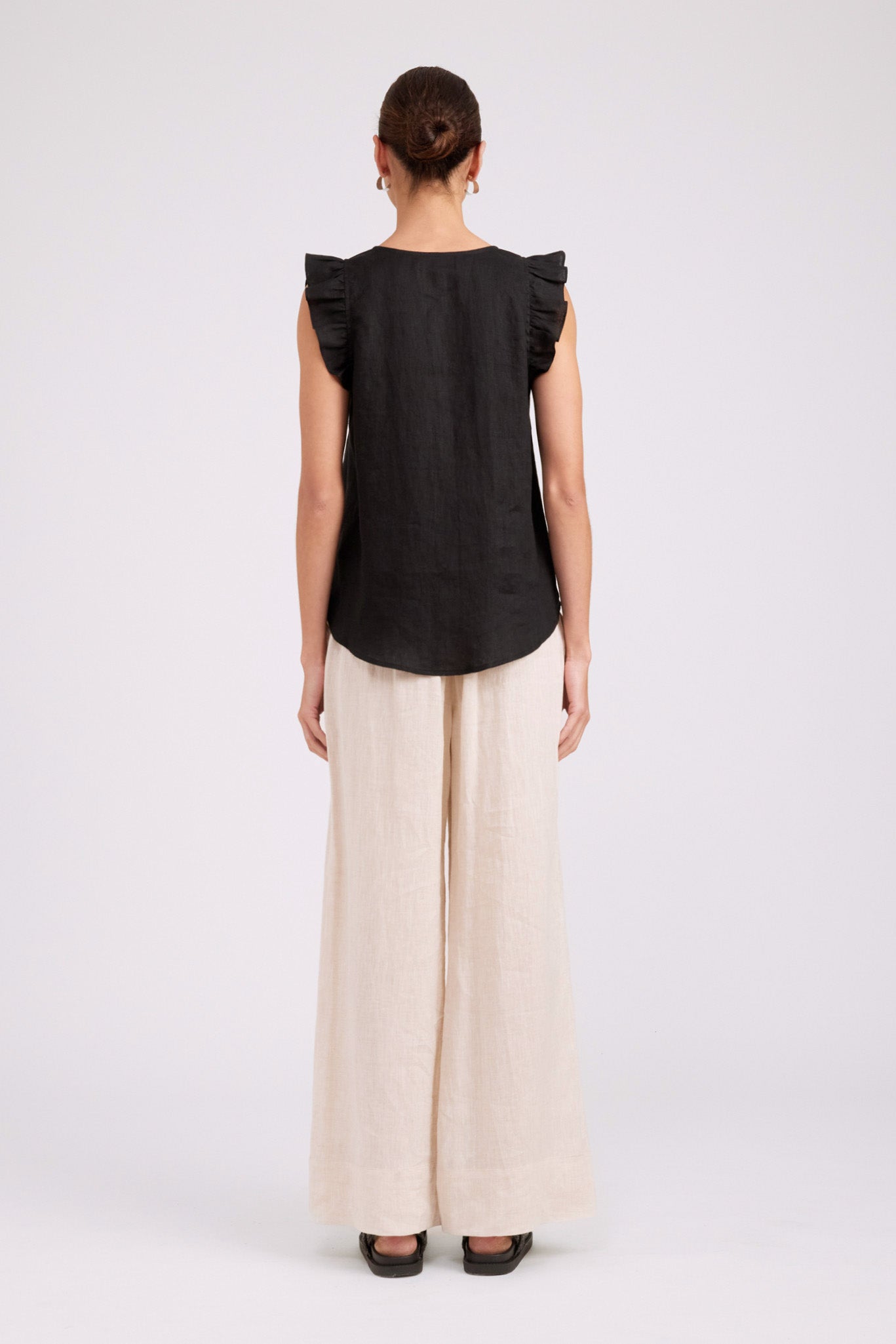 Studio Frill Tank - Black