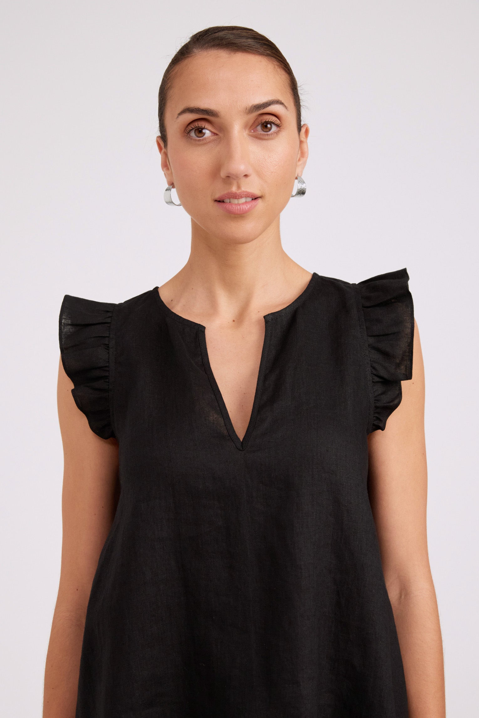 Studio Frill Tank - Black