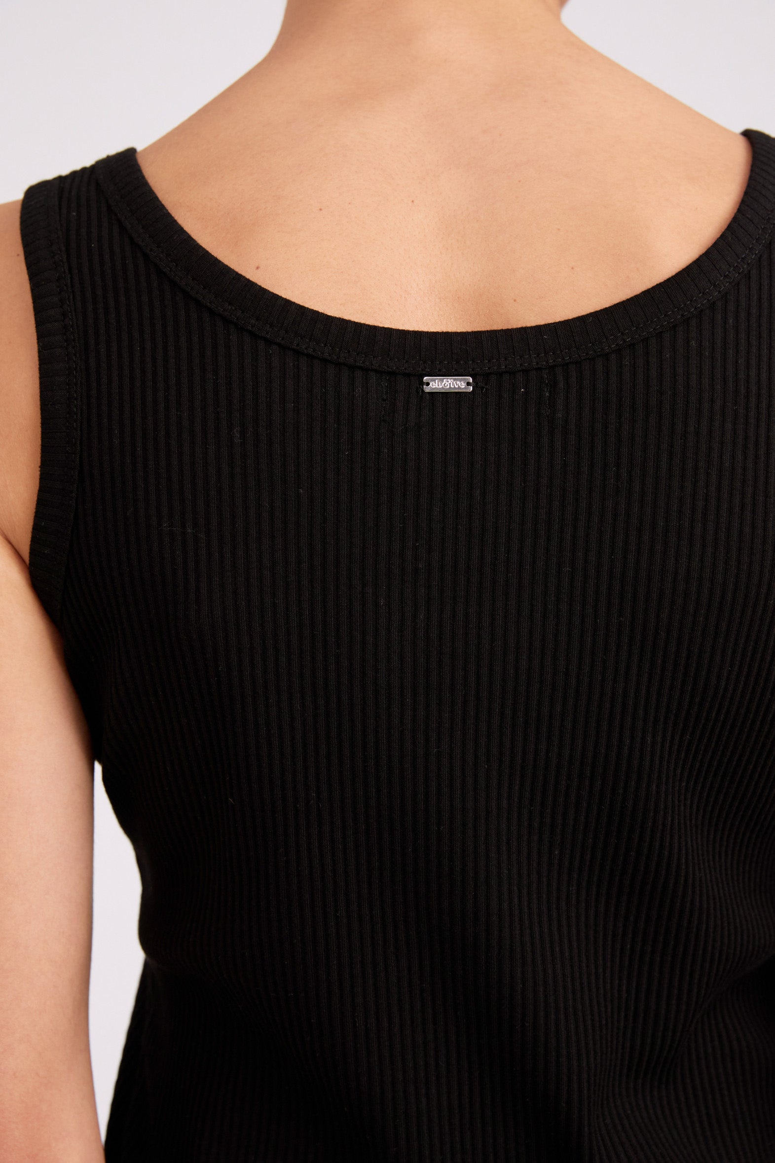 Studio Ribbed Tank - Black