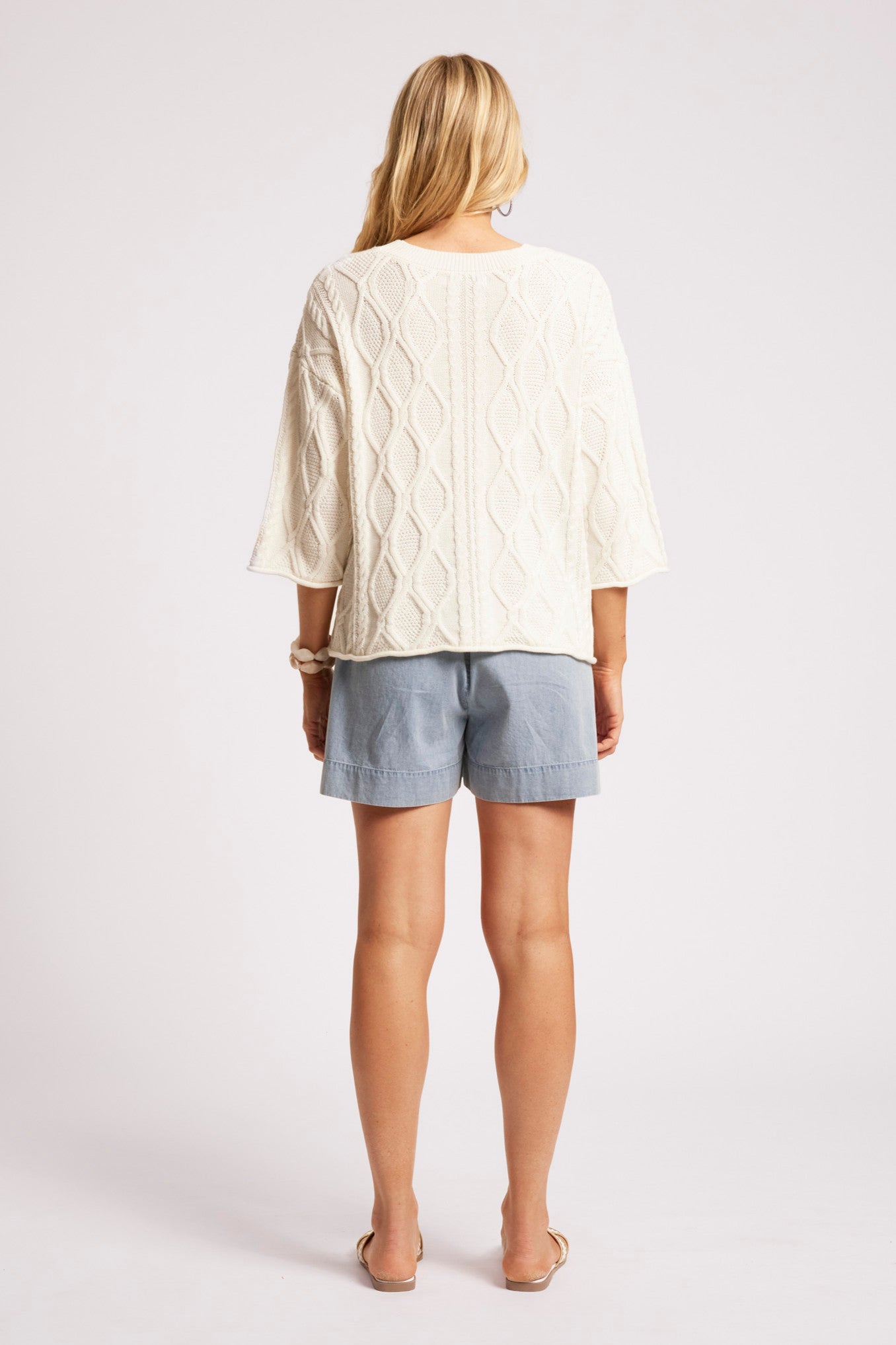 Casa Cable Jumper - White