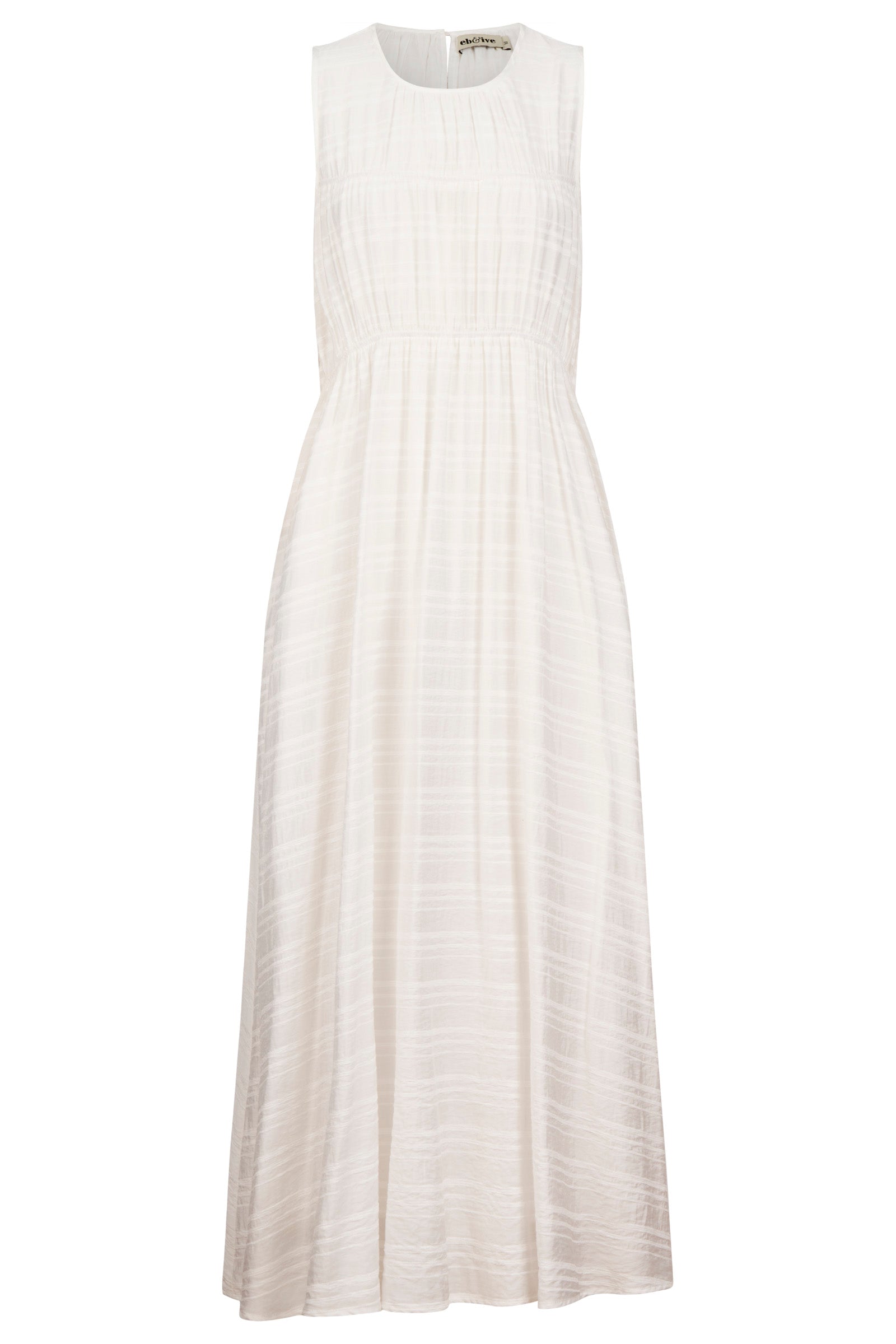 Sovana Ruched Maxi Dress - White
