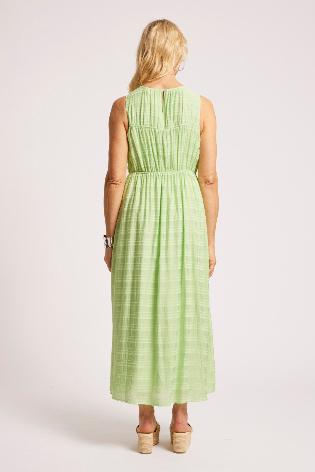 Sovana Ruched Maxi Dress - Mint