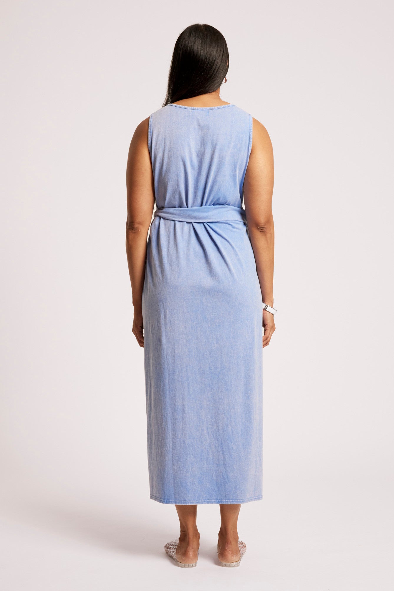 Caldera Wrap Tank Dress - Marine